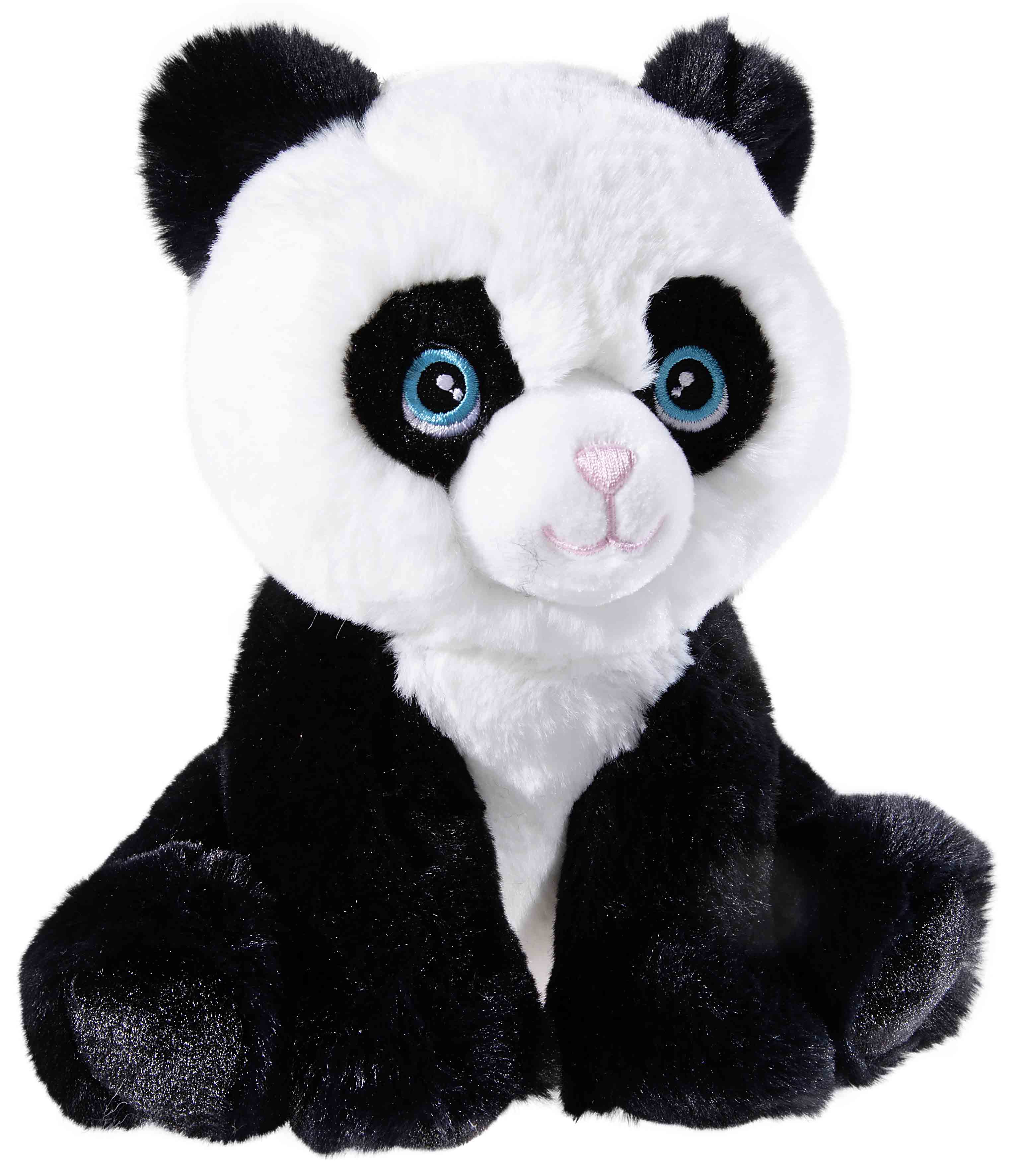 Kuschelweiches Plüschpanda Stofftier - Perfekter Begleiter für Kinder Plüschpanda mit großen blauen Augen und flauschigem Fell, ideal zum Kuscheln
