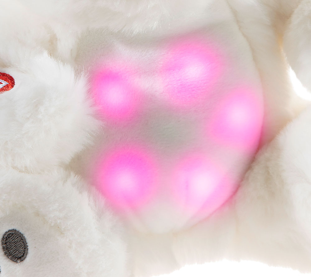 MusiLEDi Bär mit Licht und Musik in 20cm Größe - LED Licht pink