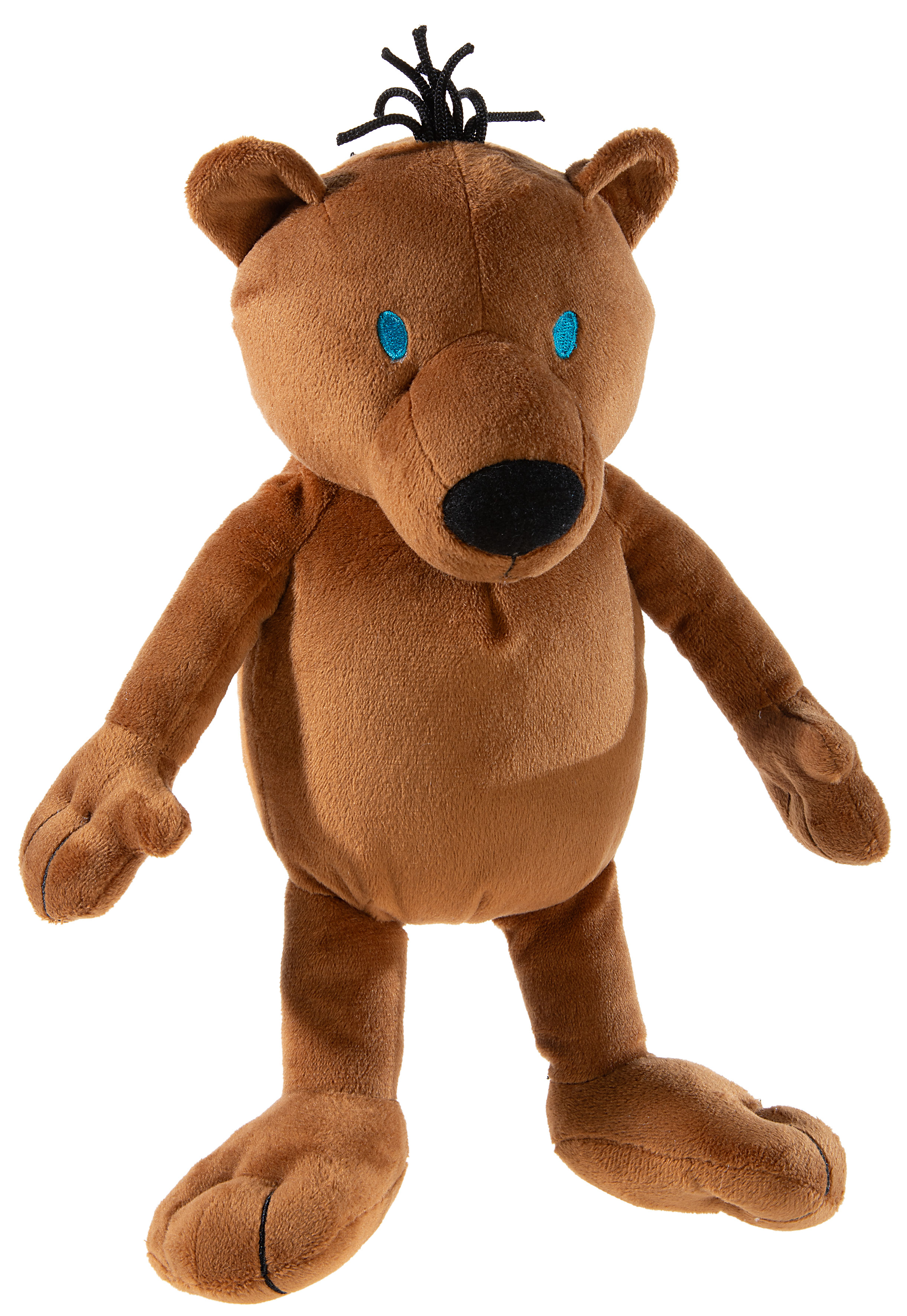 Bär Janosch 30 cm - Plüschbär in braun farbigem Plüschmaterial mit blau gestickten Augen und schwarzer Nase