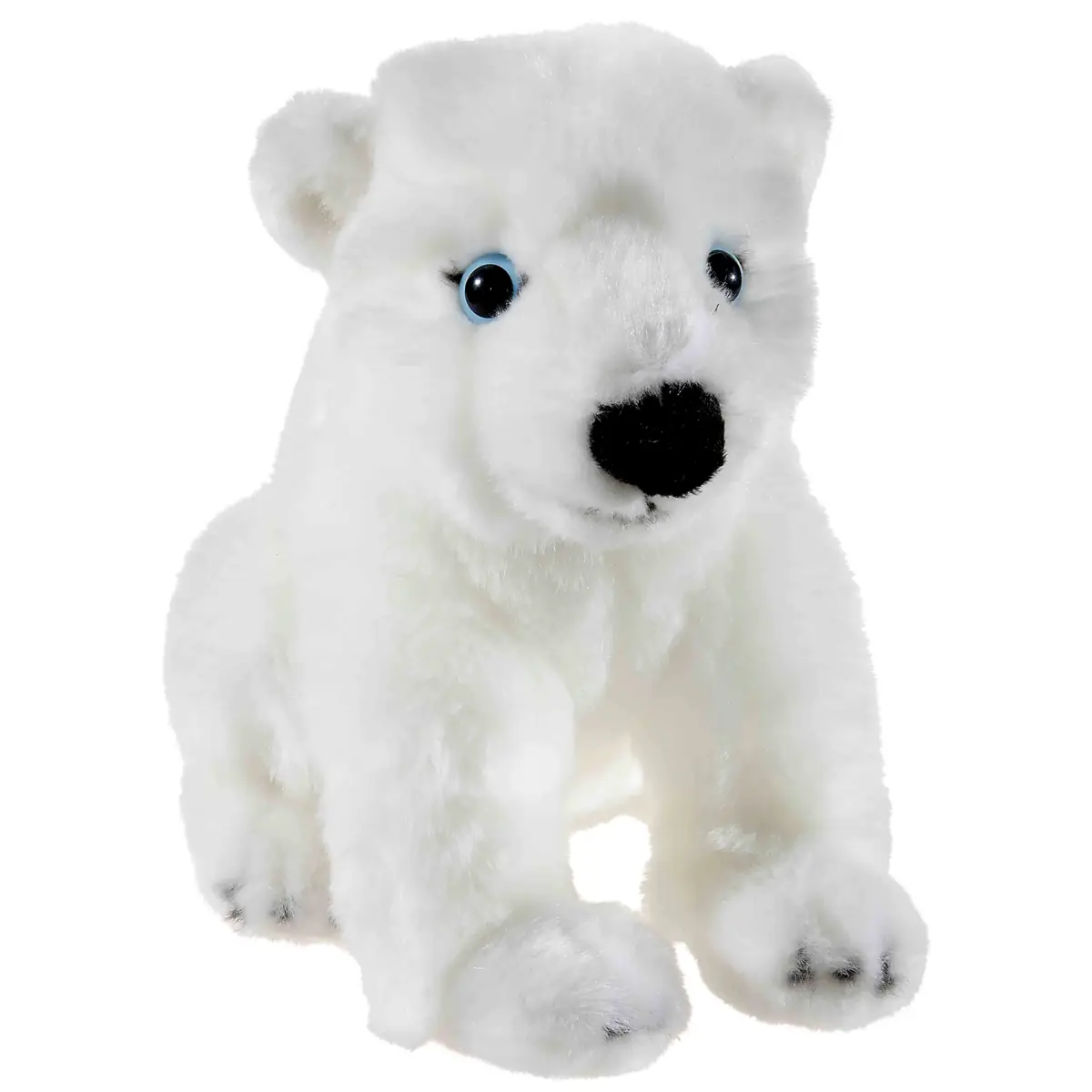 Weiches Plüsch-Eisbär-Stofftier mit blauen Augen