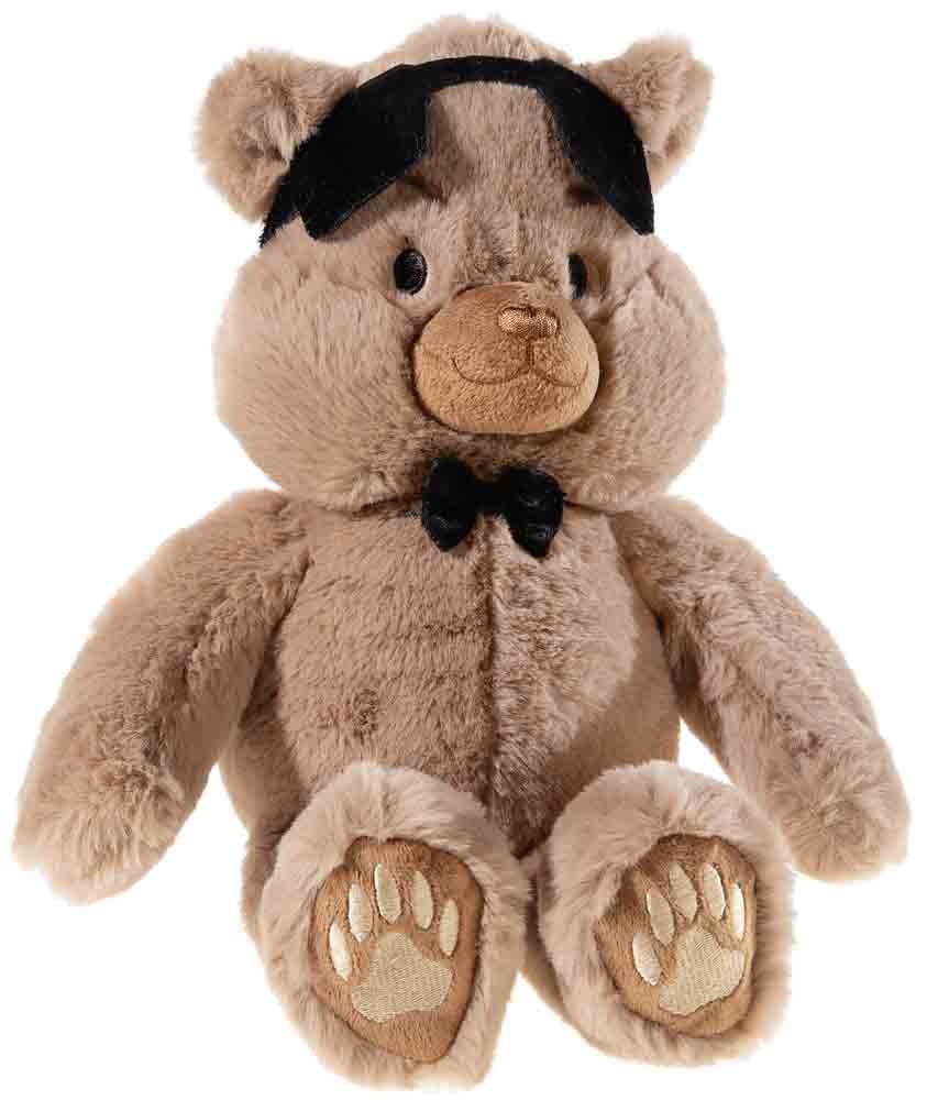 Agentenbär Mr. Cool 36cm Heunec Agentenbär Mr. Cool 36cm - Plüschbär aus braunem Plüschstoff mit schwarzer Fliege und Brille