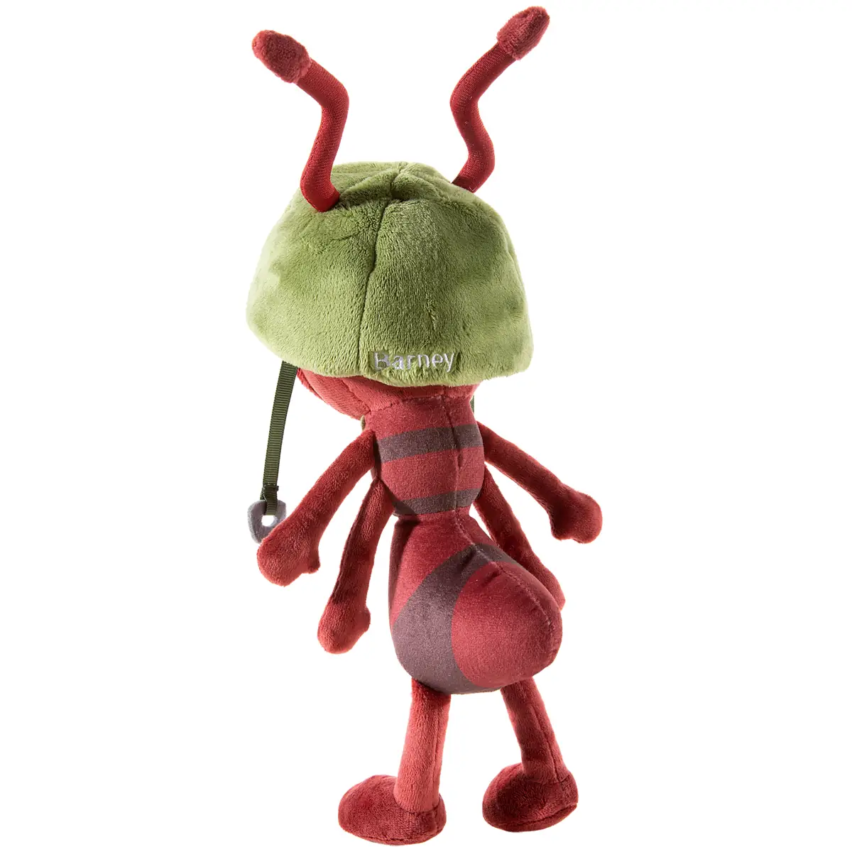 Ameise Barney Plüschtier 25 cm in schräger Rückansicht mit grünem Hut