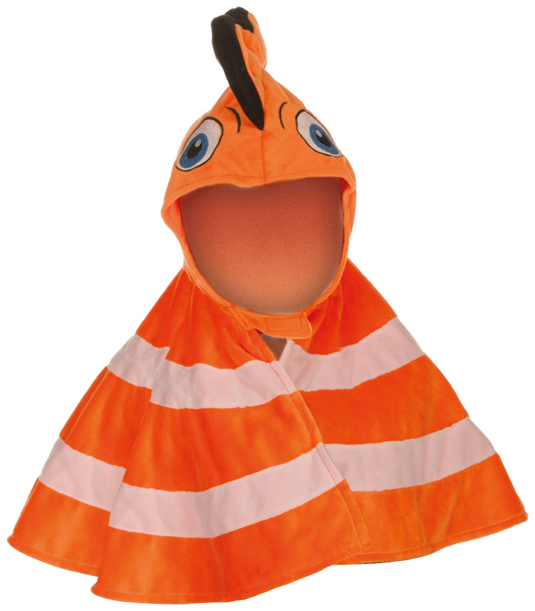 Heunec - das Clownfisch Cape ist in der Farbe orange - weiß erhältlich