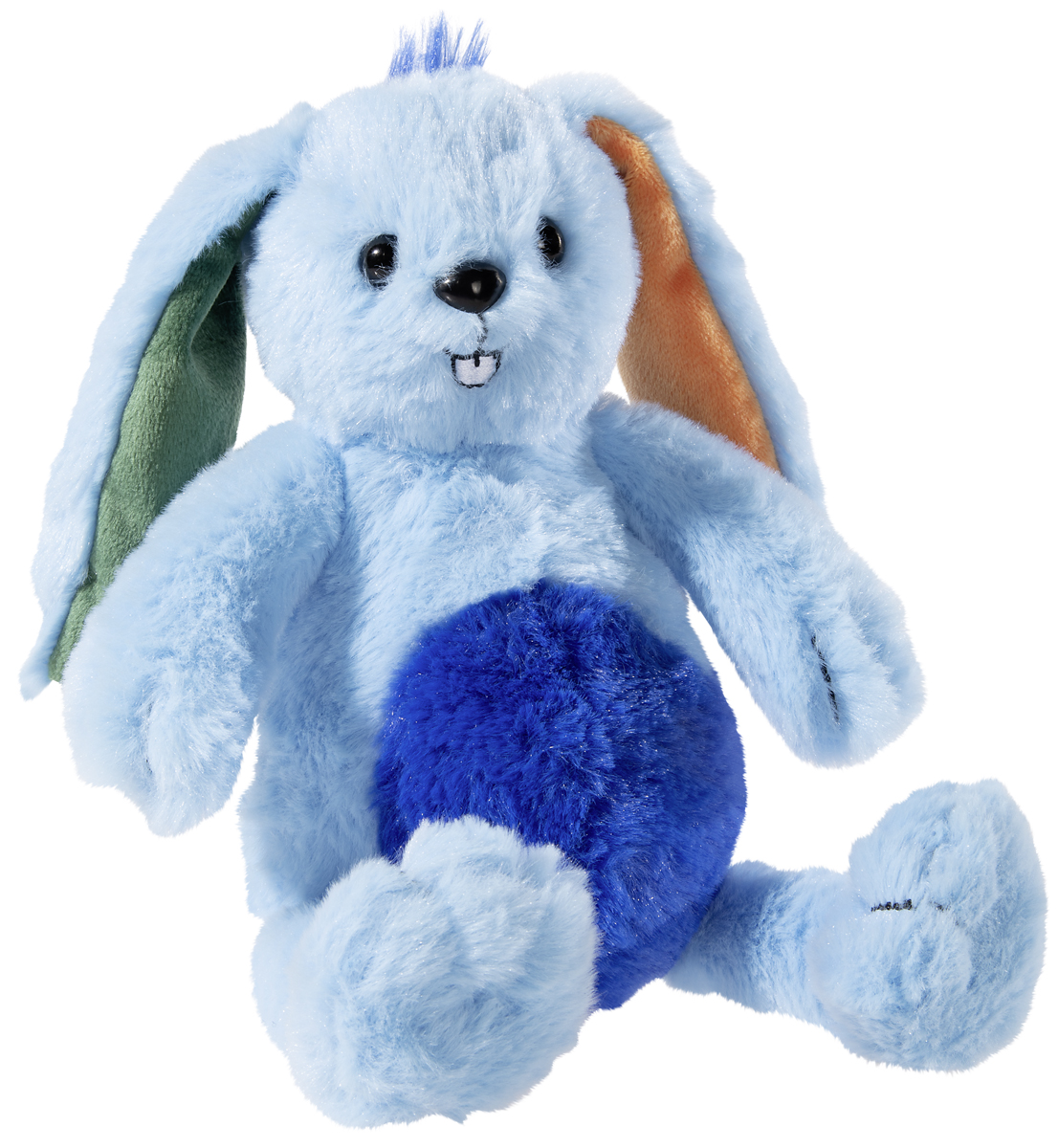 Hase sitzend mit Schlappohren 20cm blau