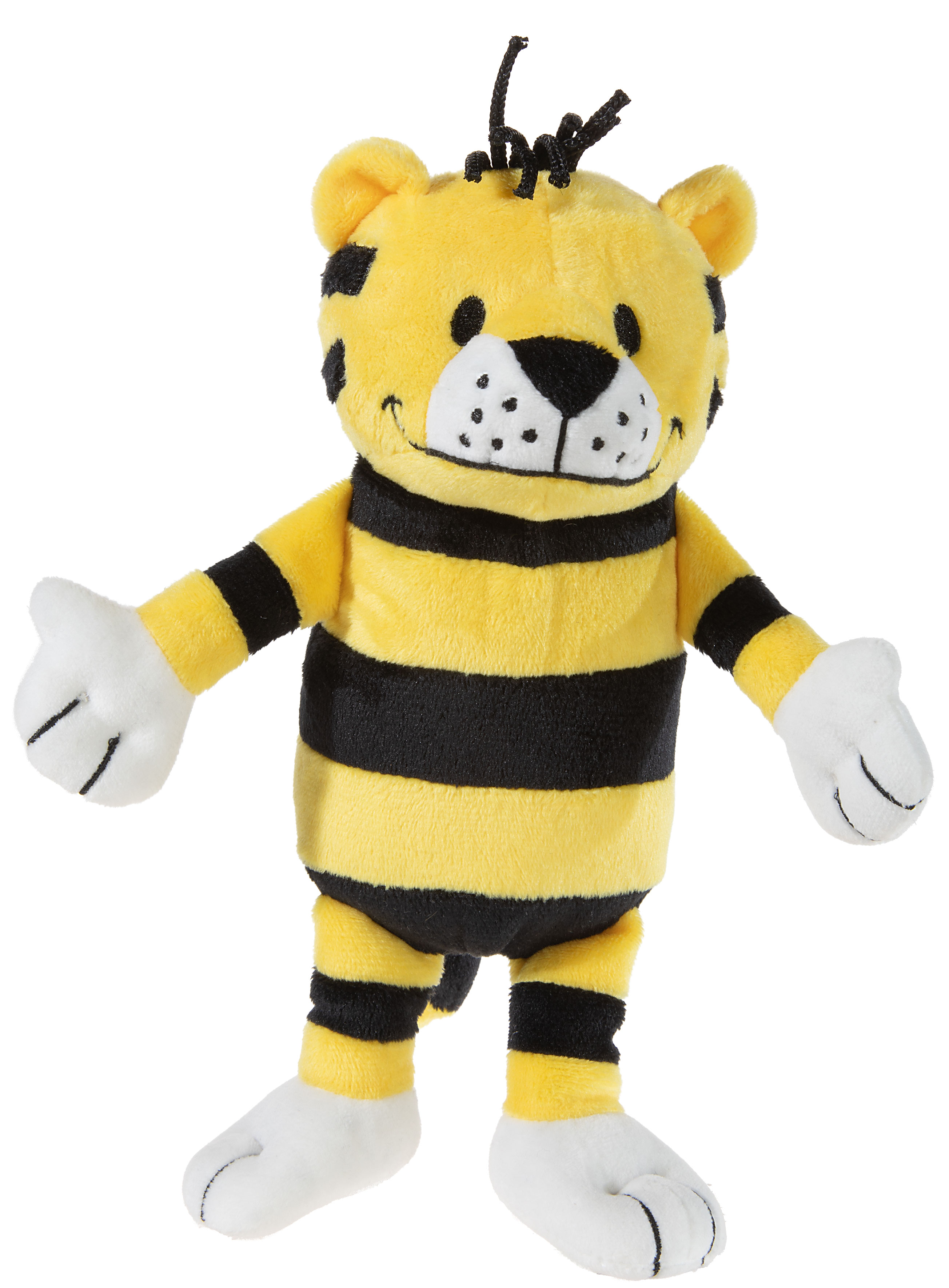 Tiger Janosch 20cm Nachhaltiger Janosch Tiger in der größe 20cm - aus schwarz-gelben Plüschfell mit freundlichem Gesicht