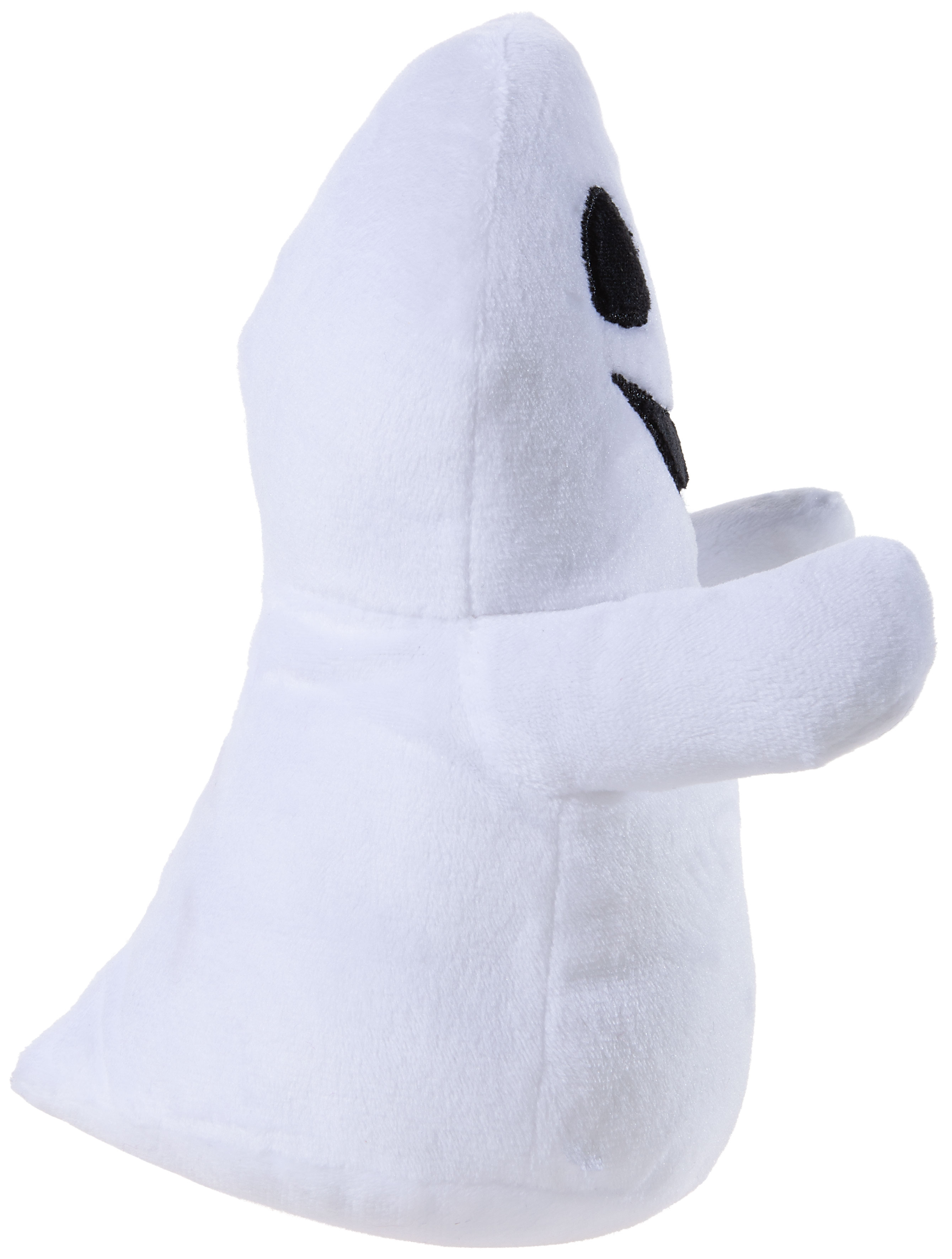 Geist "Jazzy" 25cm - Plüschgespenst in weiß mit schwarzen Augen und Mund -seitliche Ansicht