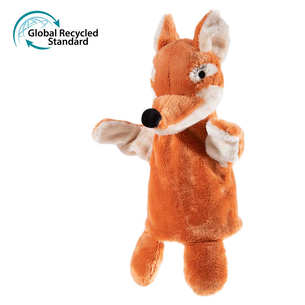 Sandmann Fuchs Handpuppe aus GRS Material in 30cm