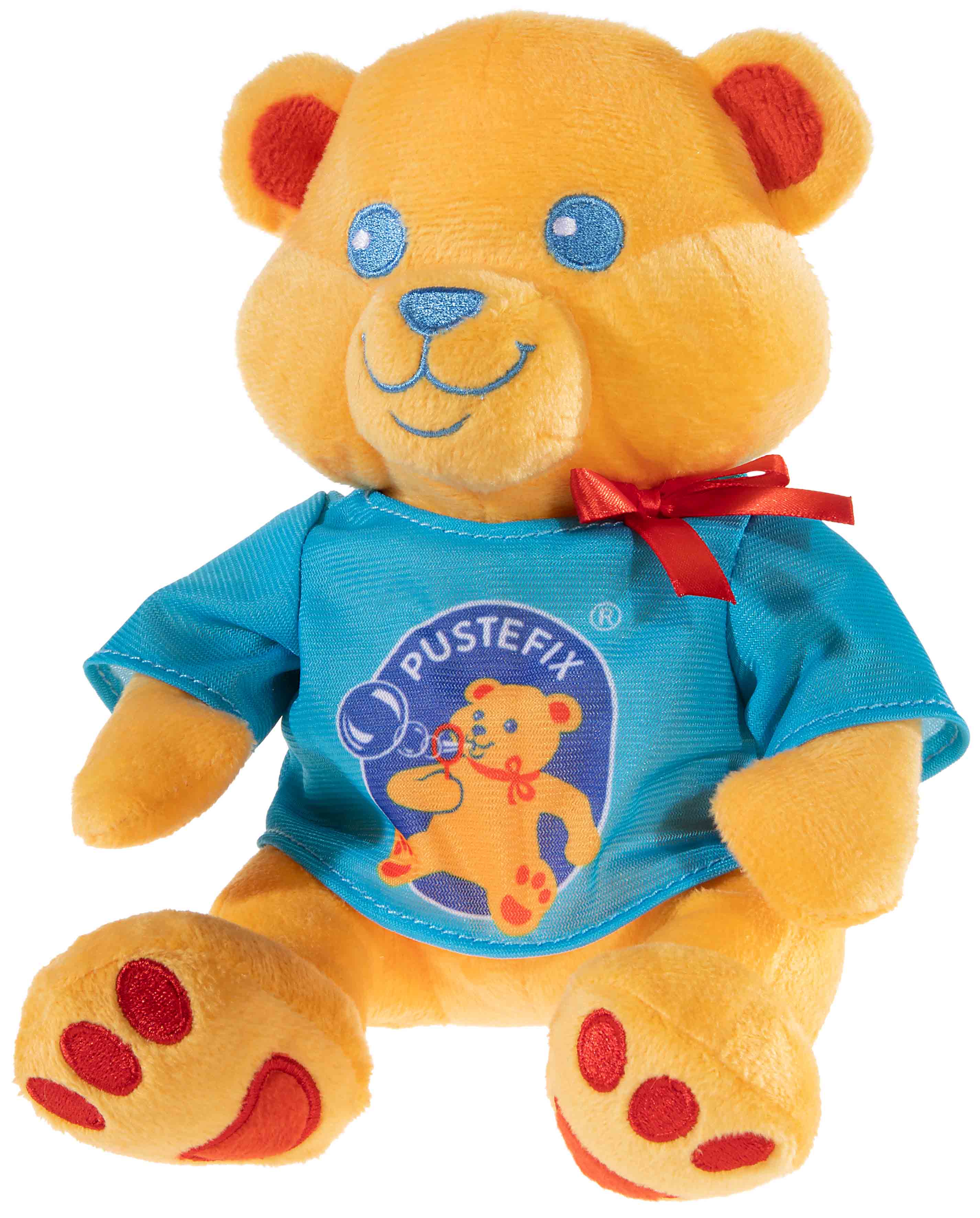 Pustefix Teddy Bär Pusti mit Shirt 19cm Seifenblasen Set 