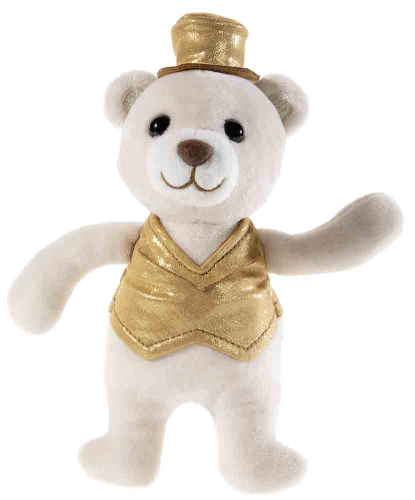 Tanzbär mit goldener Weste 16cm