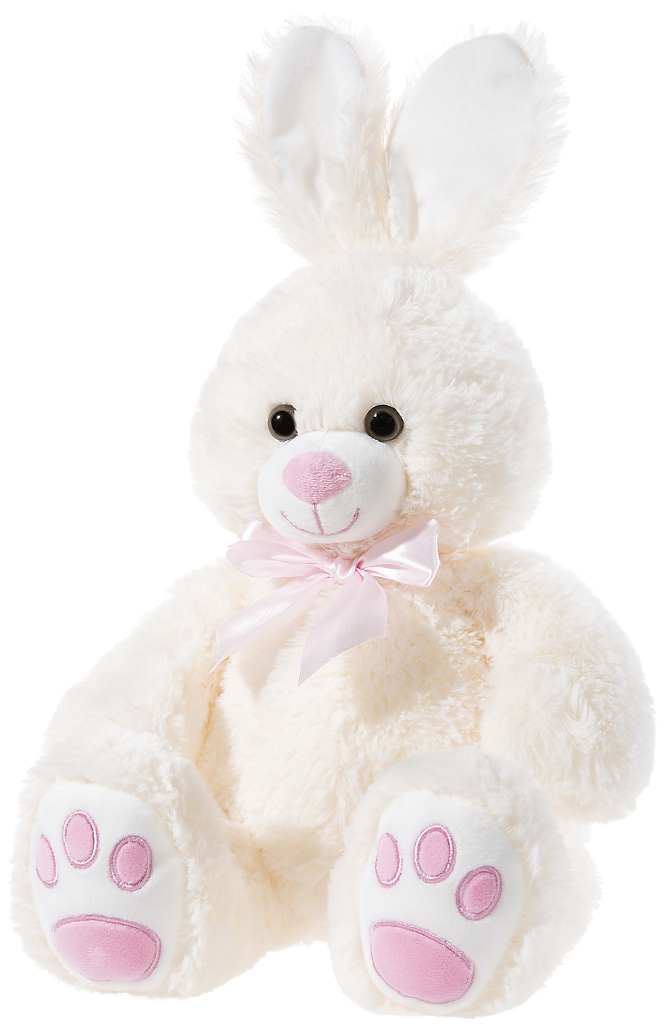 Hase schlenkernd mit Schleife beige 50cm