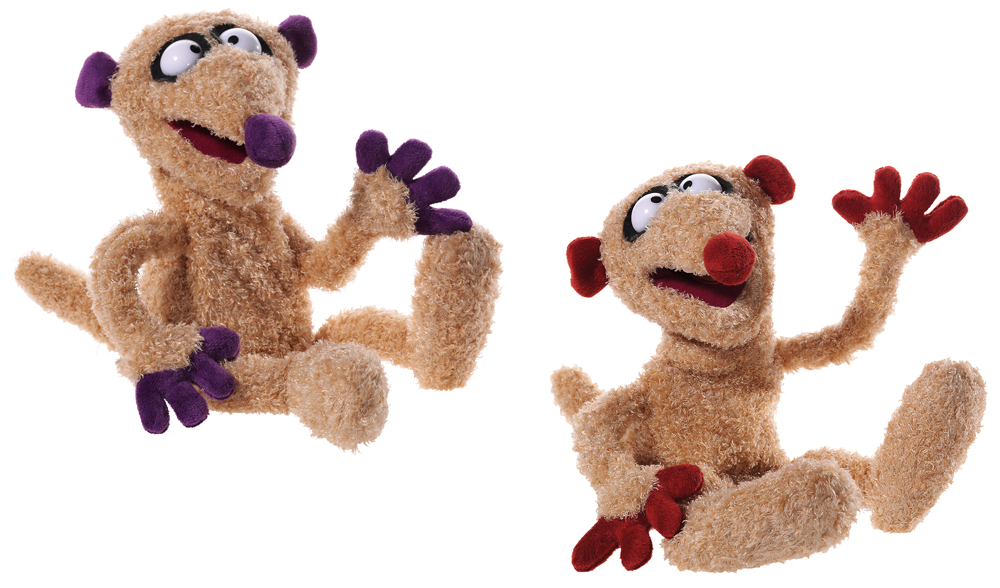 Heunec bekanntes Duo Jan & Henry als flauschiges Handspielpuppen-Set