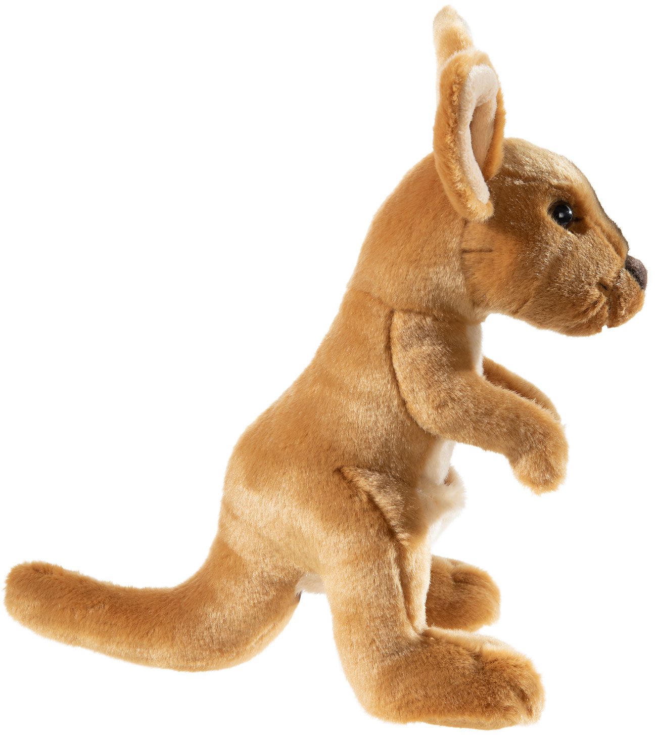 Bedrohte_Tiere_-_Kaenguru_28cm_289178_1 Heunec Känguru aus der Serie Bedrohte Tiere in 28cm seitlich