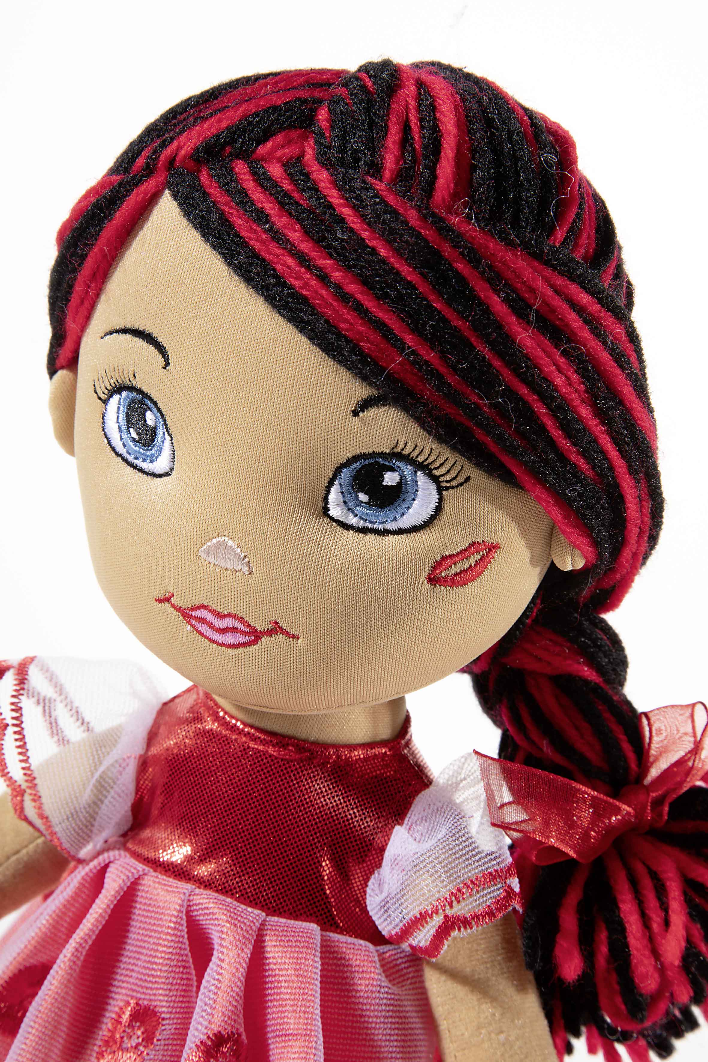 Heunec Bella-Rossa in 35cm aus der Bambola Dolce Serie mit rot-schwarzen Haaren 
