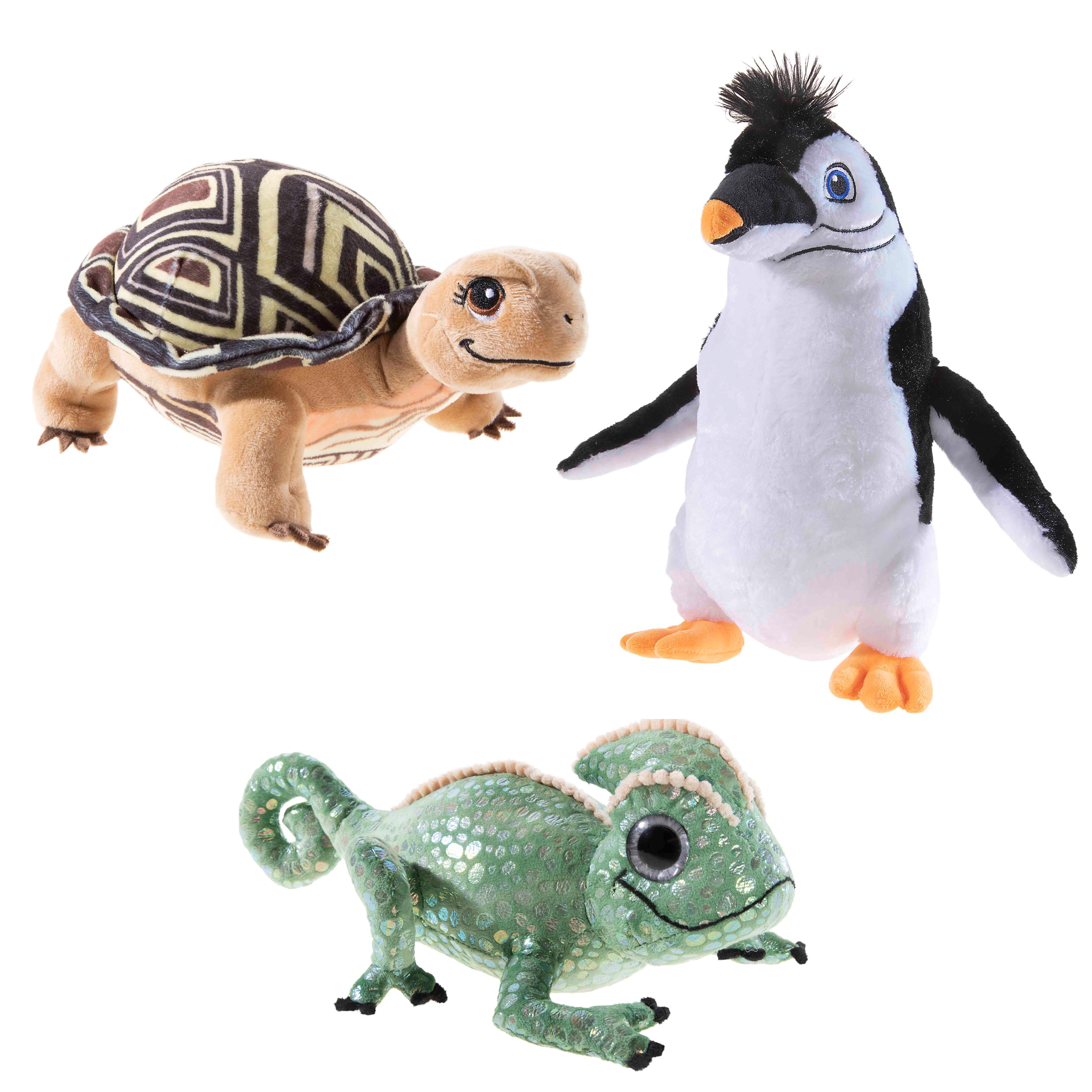 Die Schule der magischen Tiere 3er Plüschset Die Schule der magischen Tiere 3er Plüschset bestehend aus: Henrietta - die charmante Schildkröte, Juri - der abenteuerlustige Pinguin, Caspar - Das treue Chamäleon