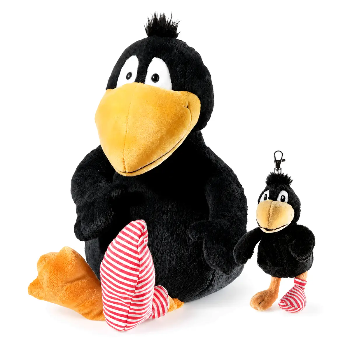 Der kleine Rabe Socke 2er-Set mit 40 cm Kuscheltier und 15 cm Schlüsselanhänger