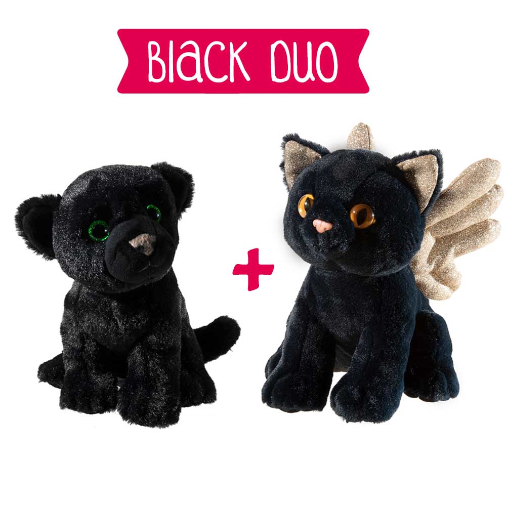 Black Duo Set Panther und schwarze Katze mit Flügeln