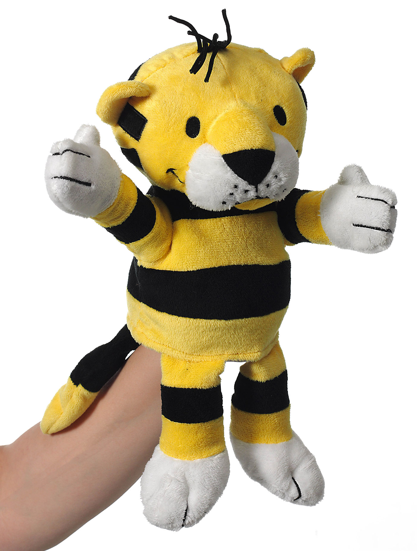 Heunec Tiger aus der Serie Janosch in der Ausführung als Handpuppe