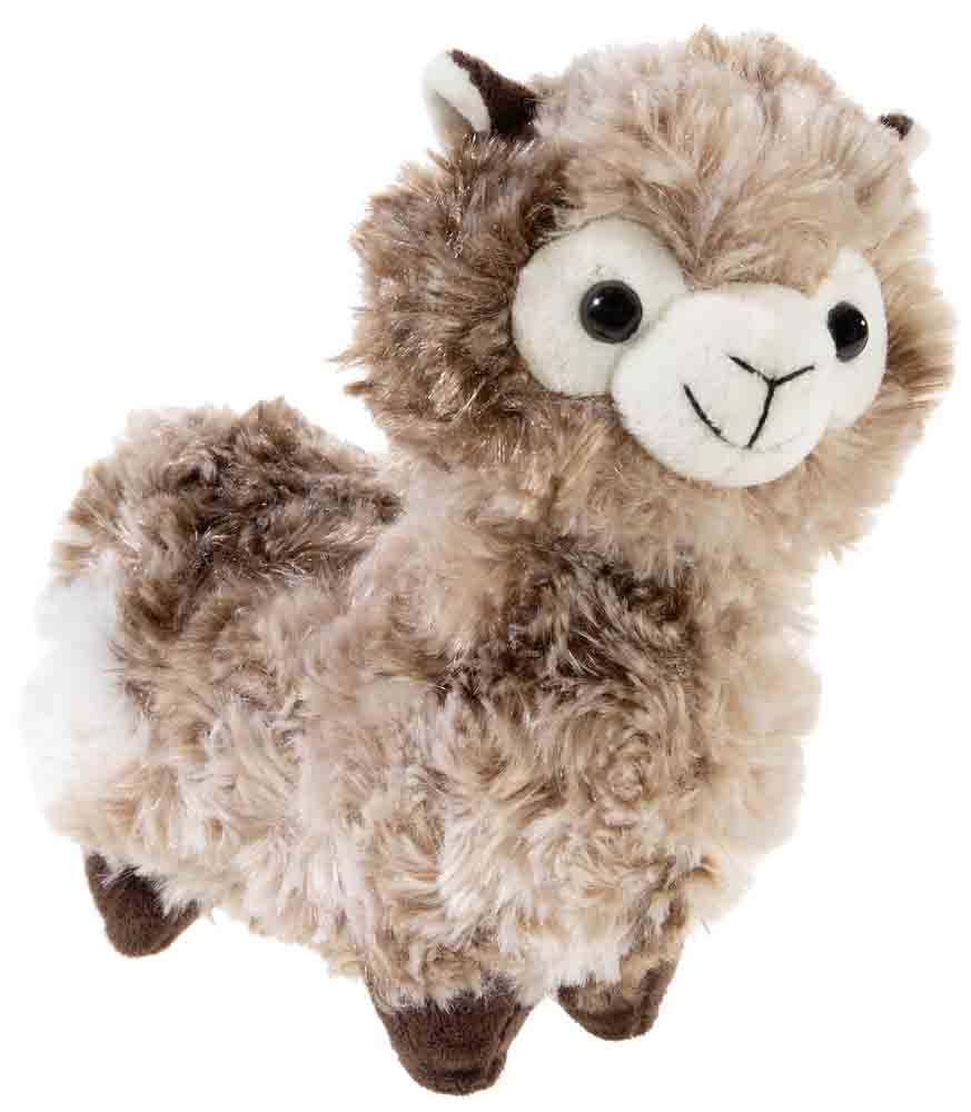 Lama stehend dunkelbraun 18cm