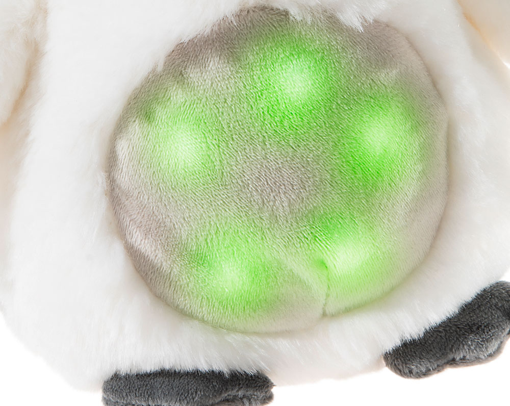 MusiLEDi Eule mit Licht und Musik in 20cm Größe - Detailfoto LED licht grün