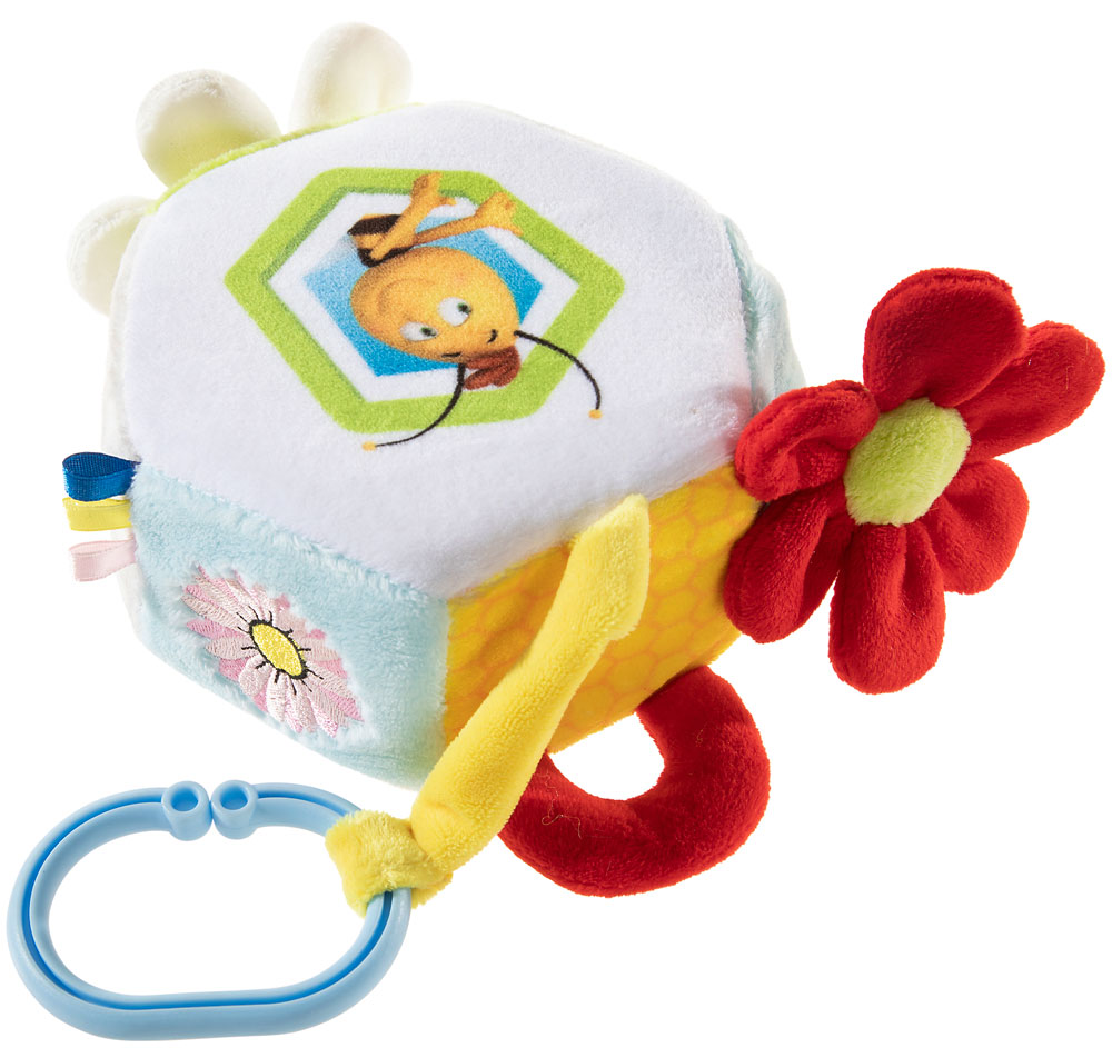 4001750606173-3 Heunec Biene Maja Baby Spielwabe 11cm - Rückseite mit Blume