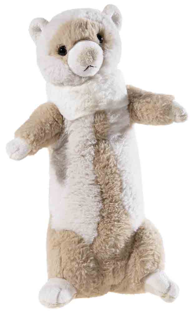 Heunec Wärmekissen Frettchen Mr. Schmus - Plüsch Frettchen mit herausnehmbaren Traubenwärmekissen in hellbraunem Plüsch 38cm