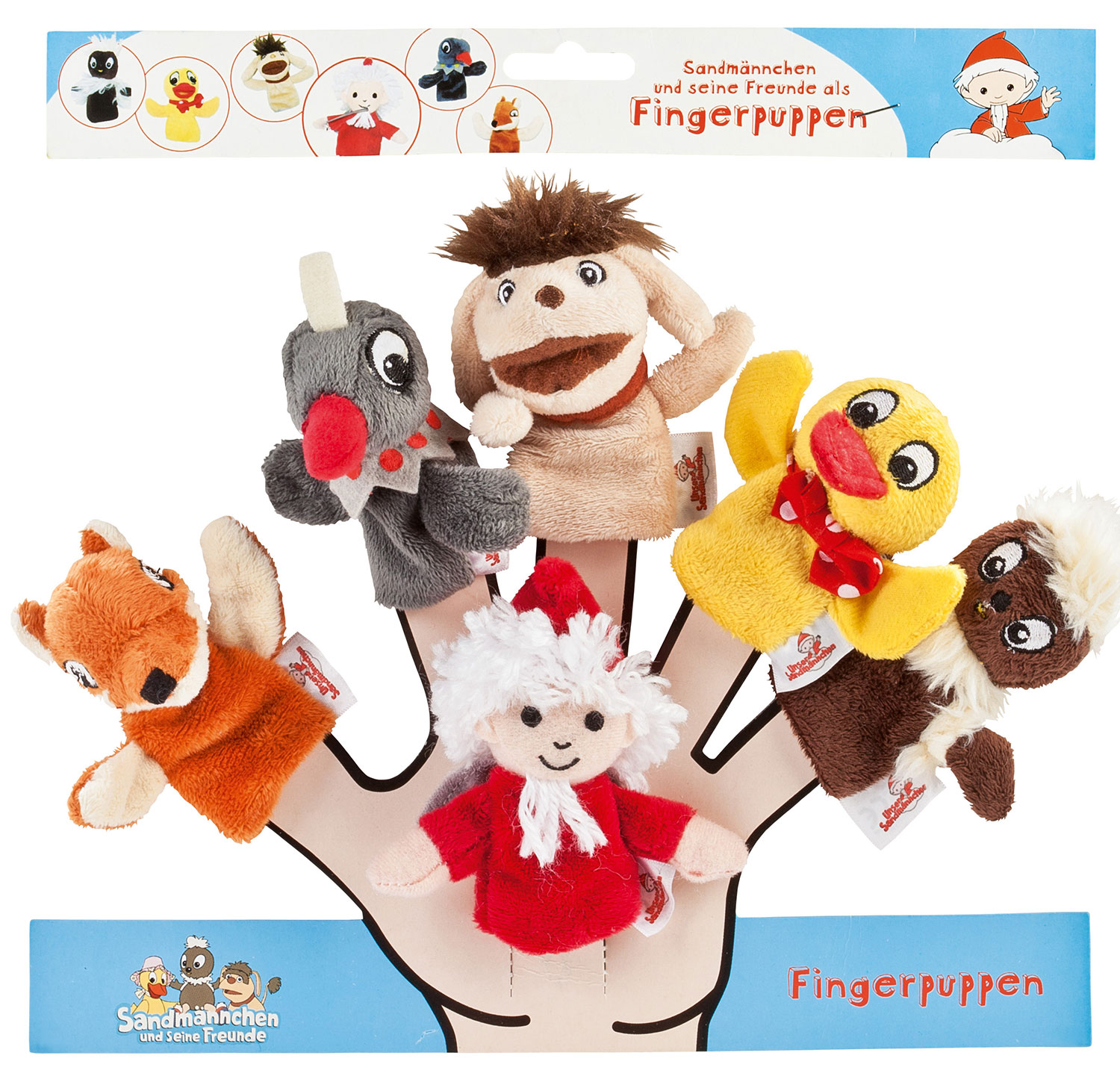 Heunec Sandmännchen Fingerpuppen im Komplett-Set