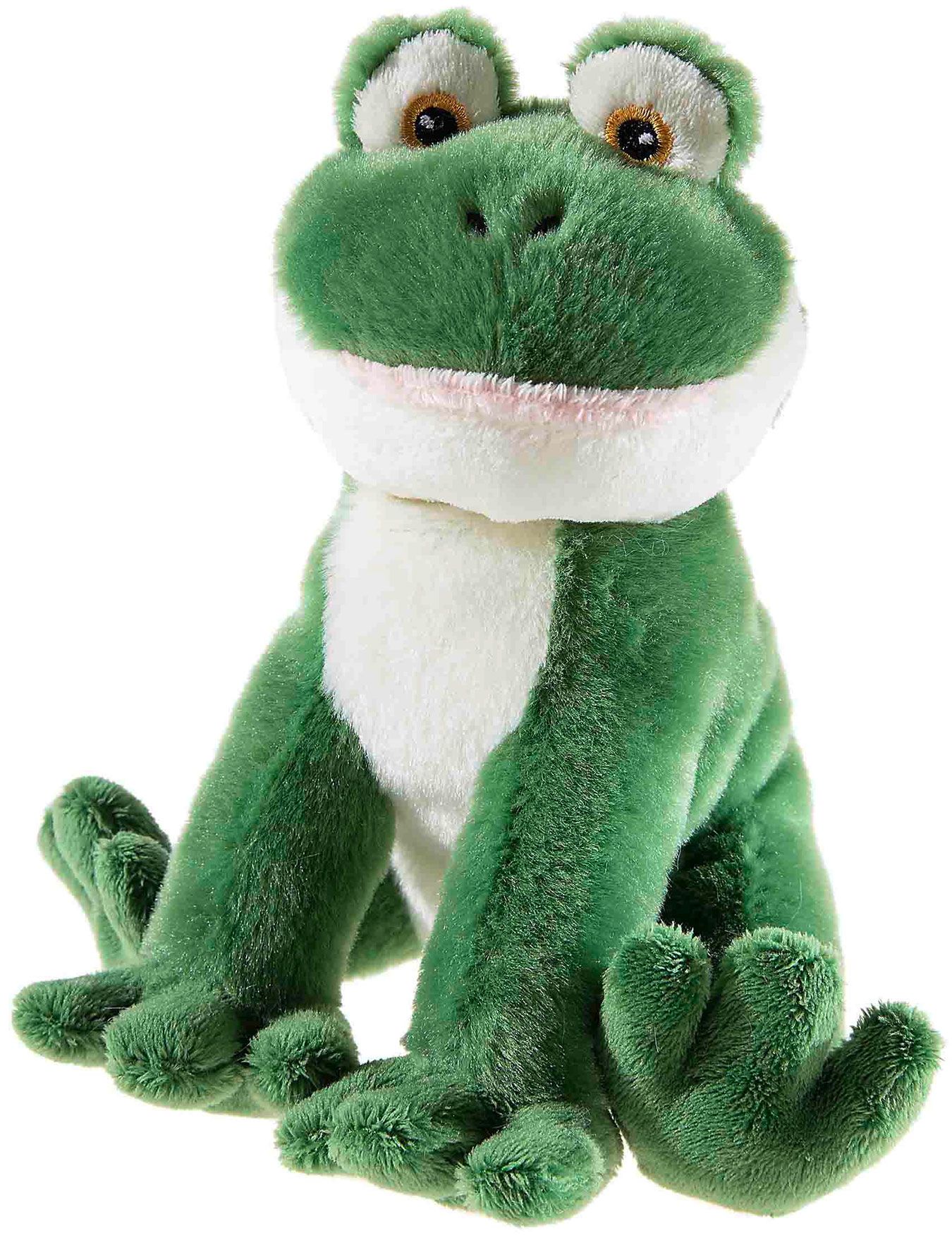 Plüschfrosch Kuscheltier – Weiches und Niedliches Geschenk Grüner Plüschfrosch als Kuscheltier, ideal für Kinder und Erwachsene, freundlich lächelnd mit großen Augen.