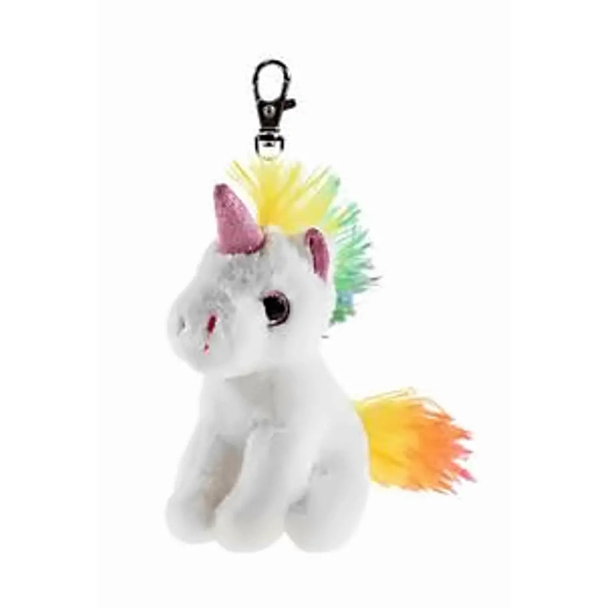 Heunec Einhorn Schlüsselanhänger 8cm - Plüsch Einhorn in weiß als Schlüsselanhänger