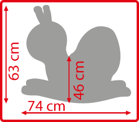 Heunec Schaukelpferd mit Stimme in 74cm - Größenangabe