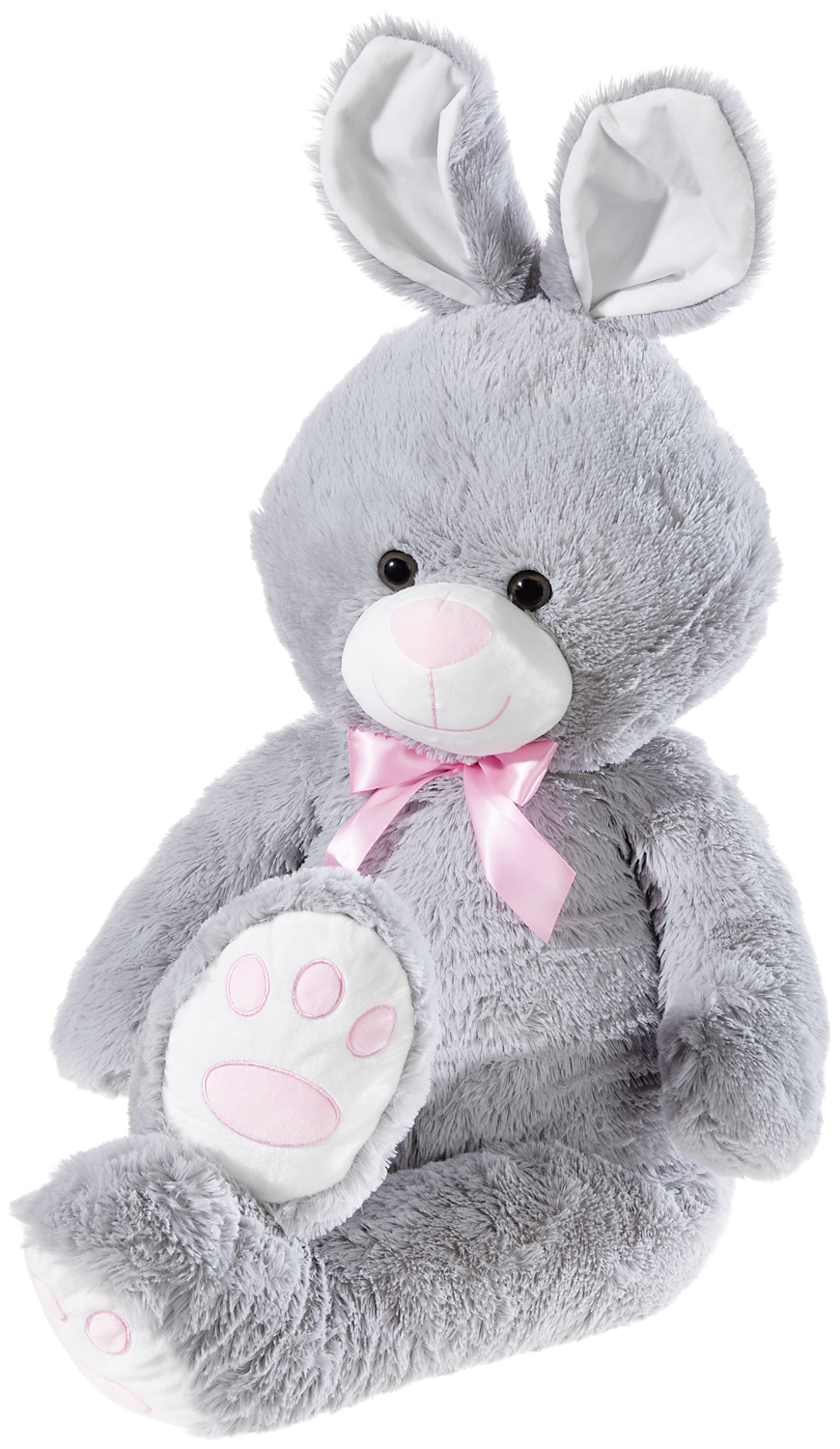Hase grau mit Schleife 100cm 