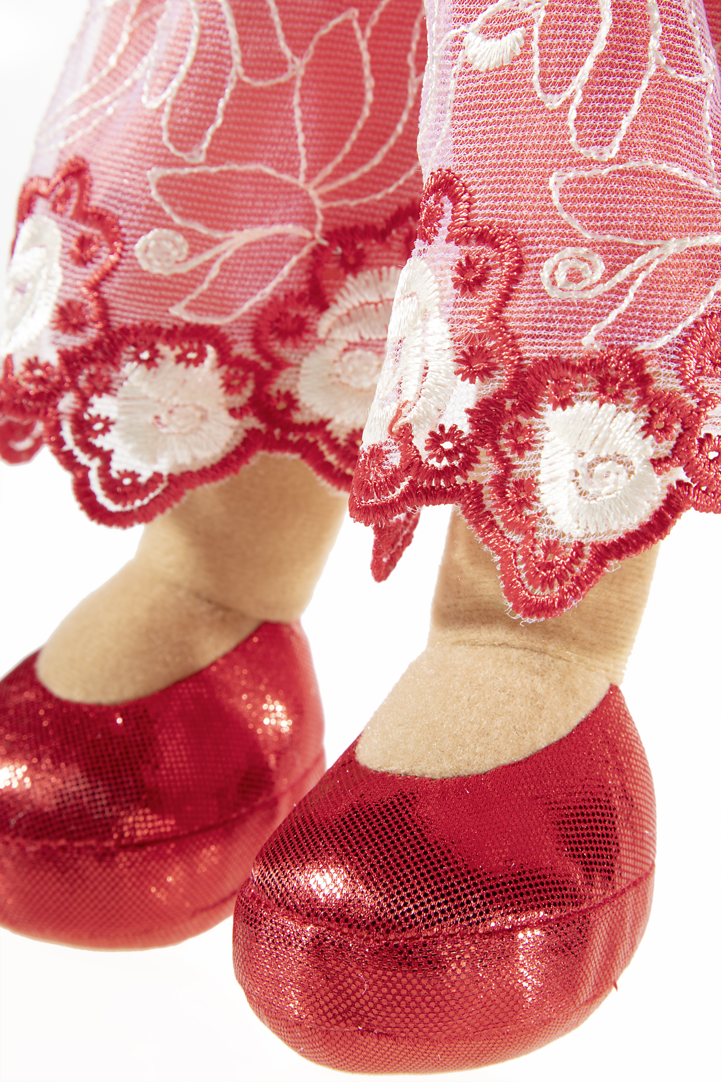 Heunec Bella-Rossa in 35cm aus der Bambola Dolce Serie mit rot-schwarzen Haaren Schuhe