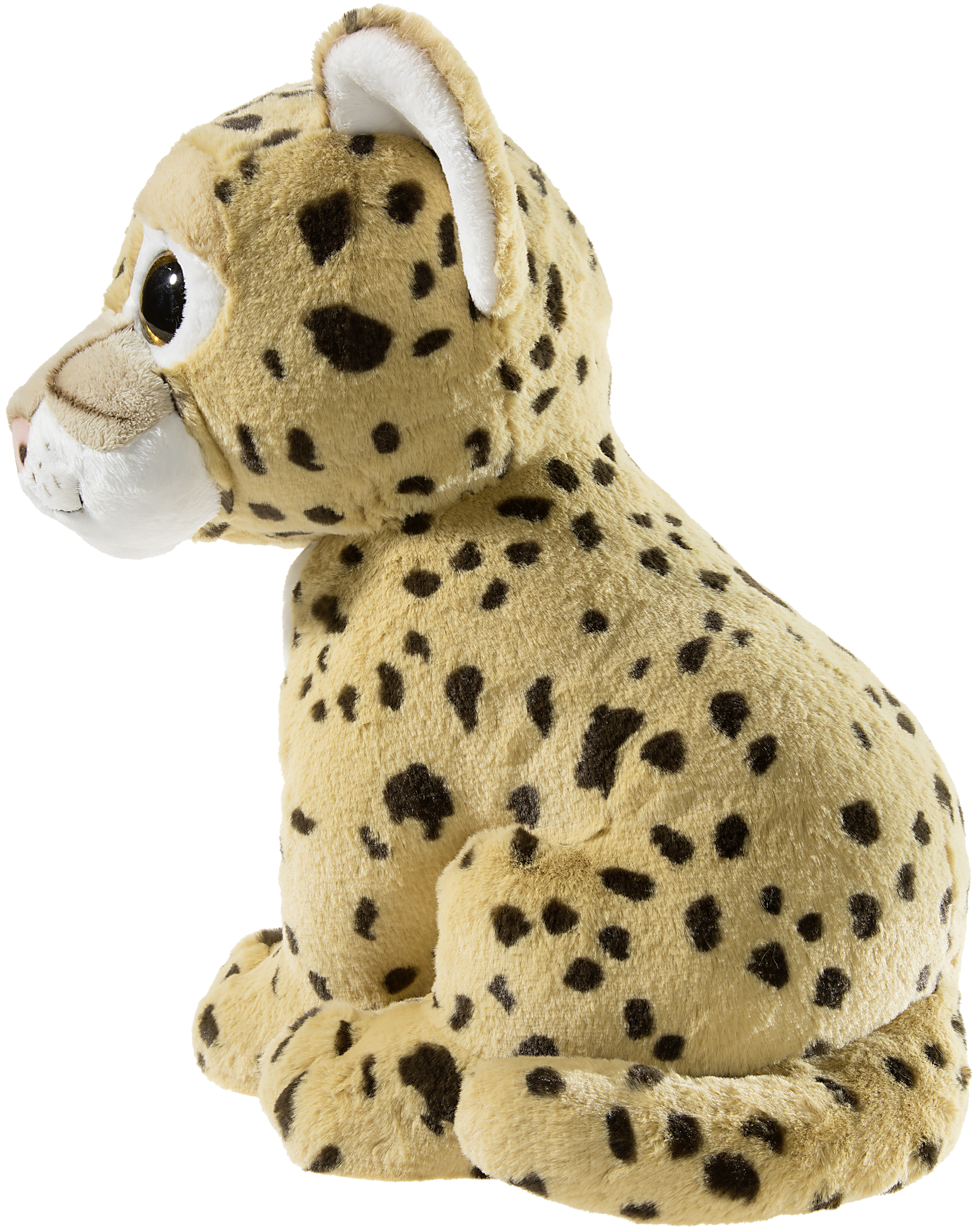 Heunec Leopard sitzend in beige-schwarz gefleckt in 45cm Größe - Detailbild Seite