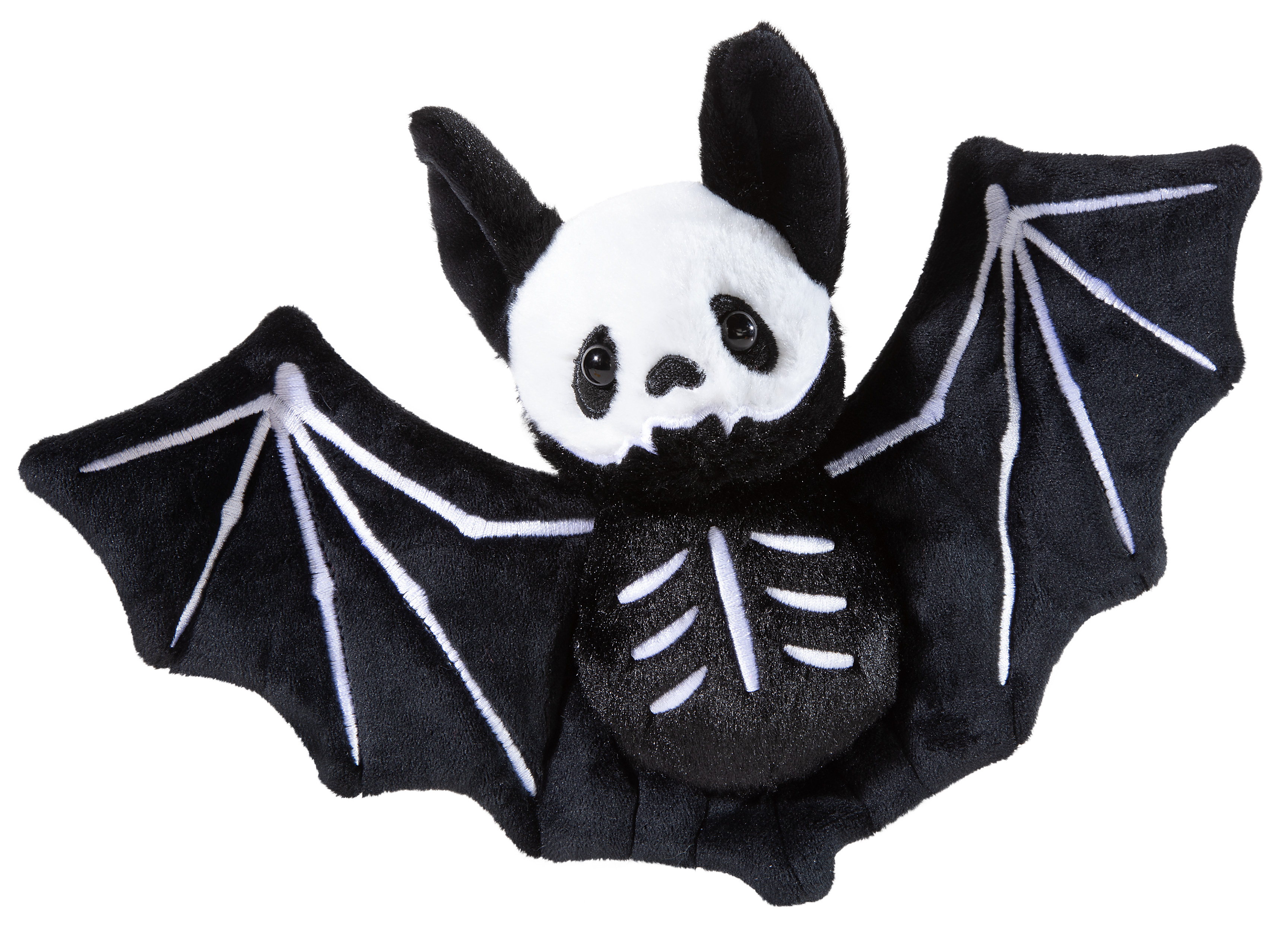 Plüschfledermaus mit Skelettdesign, ideale Dekoration oder Spielzeug für Halloween