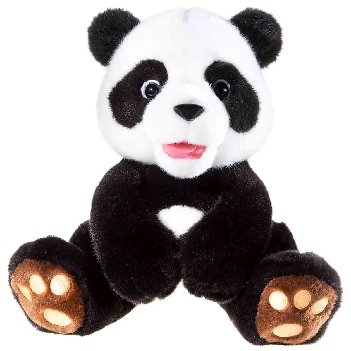 Heunec Panda 25cm - Plüschtier Panda in schwarz-weiß mit braunen Pfoten aus der bedrohte Tiere Serie
