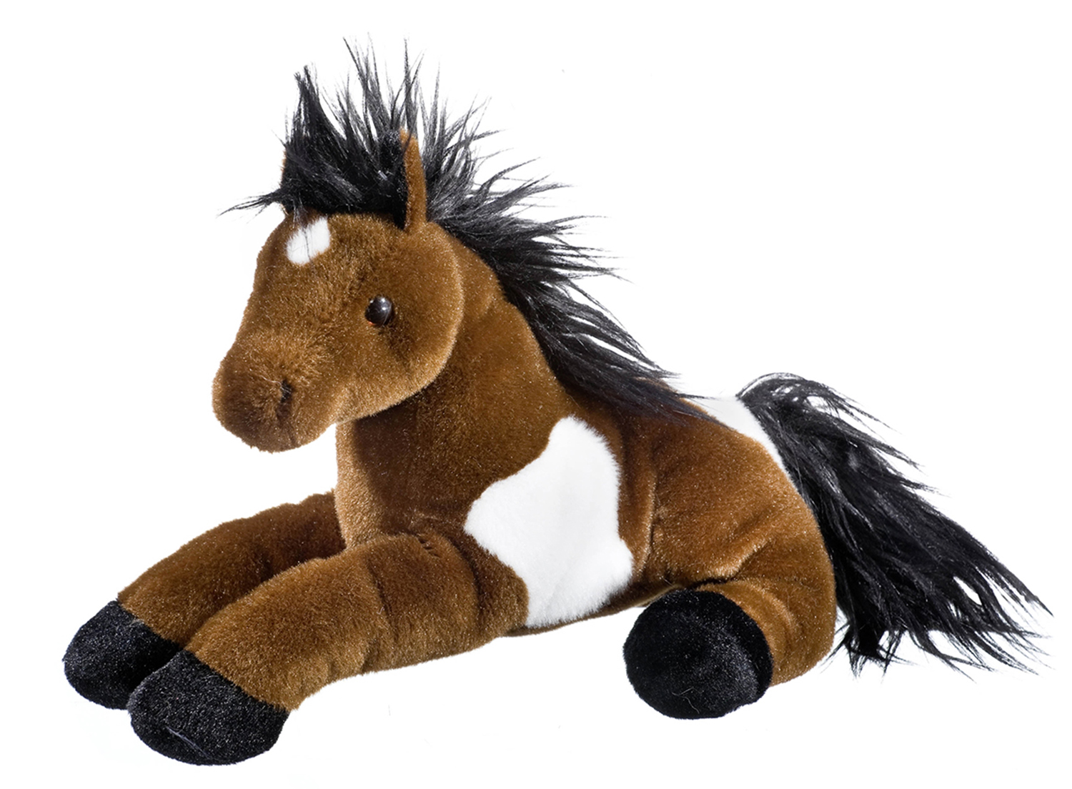 Heunec Liegendes braunes Pferd mit schwarzer Mähne und Schweif in der 25cm Ausführung