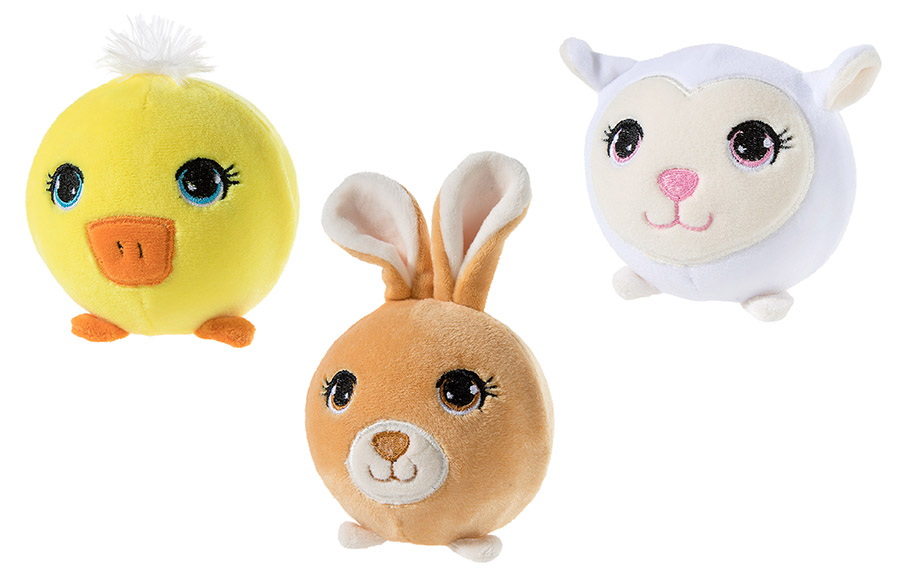 Heunec putzige Squishy-Ostertiere als Hase, Lamm oder Küken in 9cm Größe