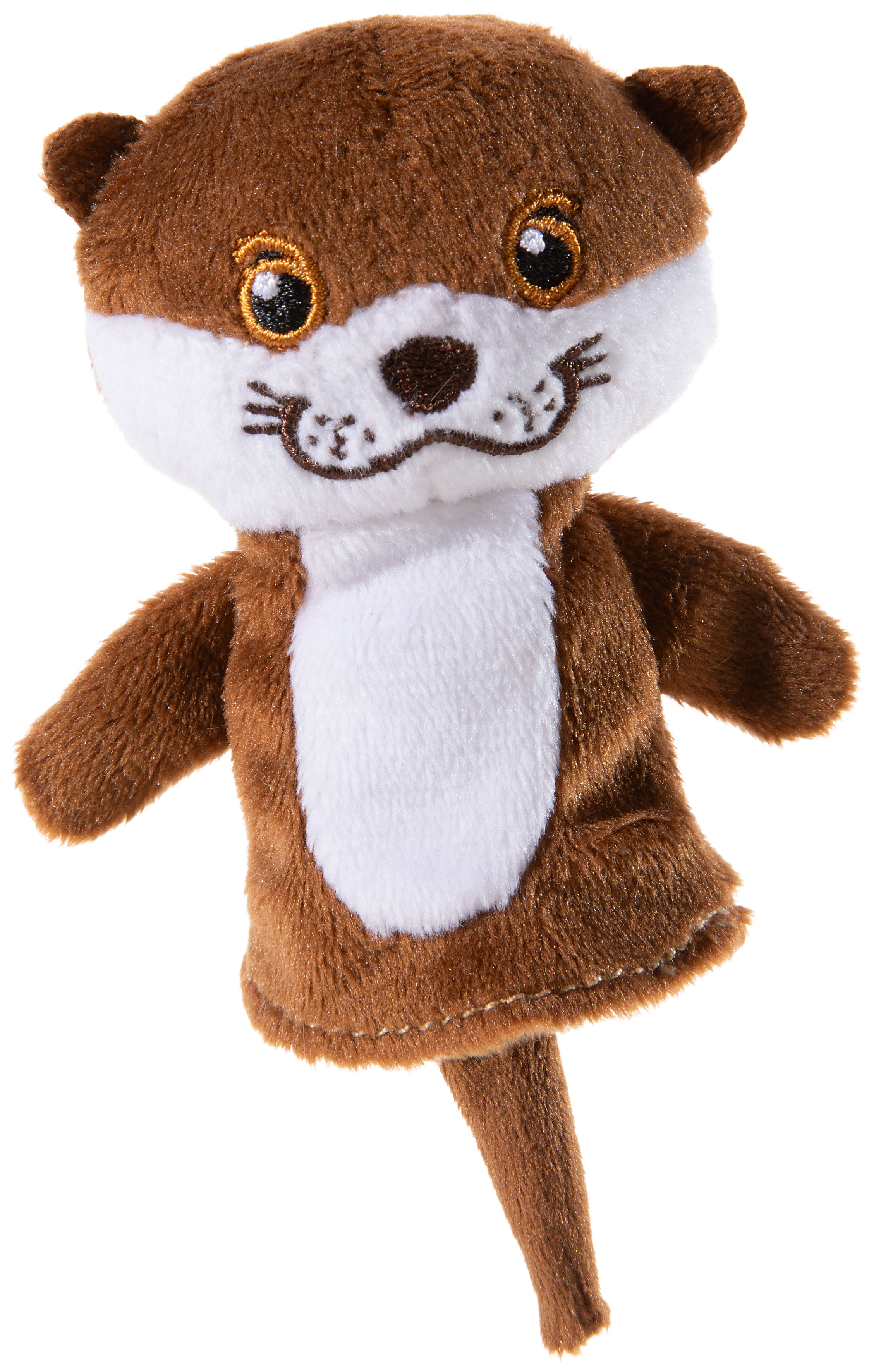 Handpuppe als Otter aus weichem Plüsch, geeignet für fantasievolles Spielen