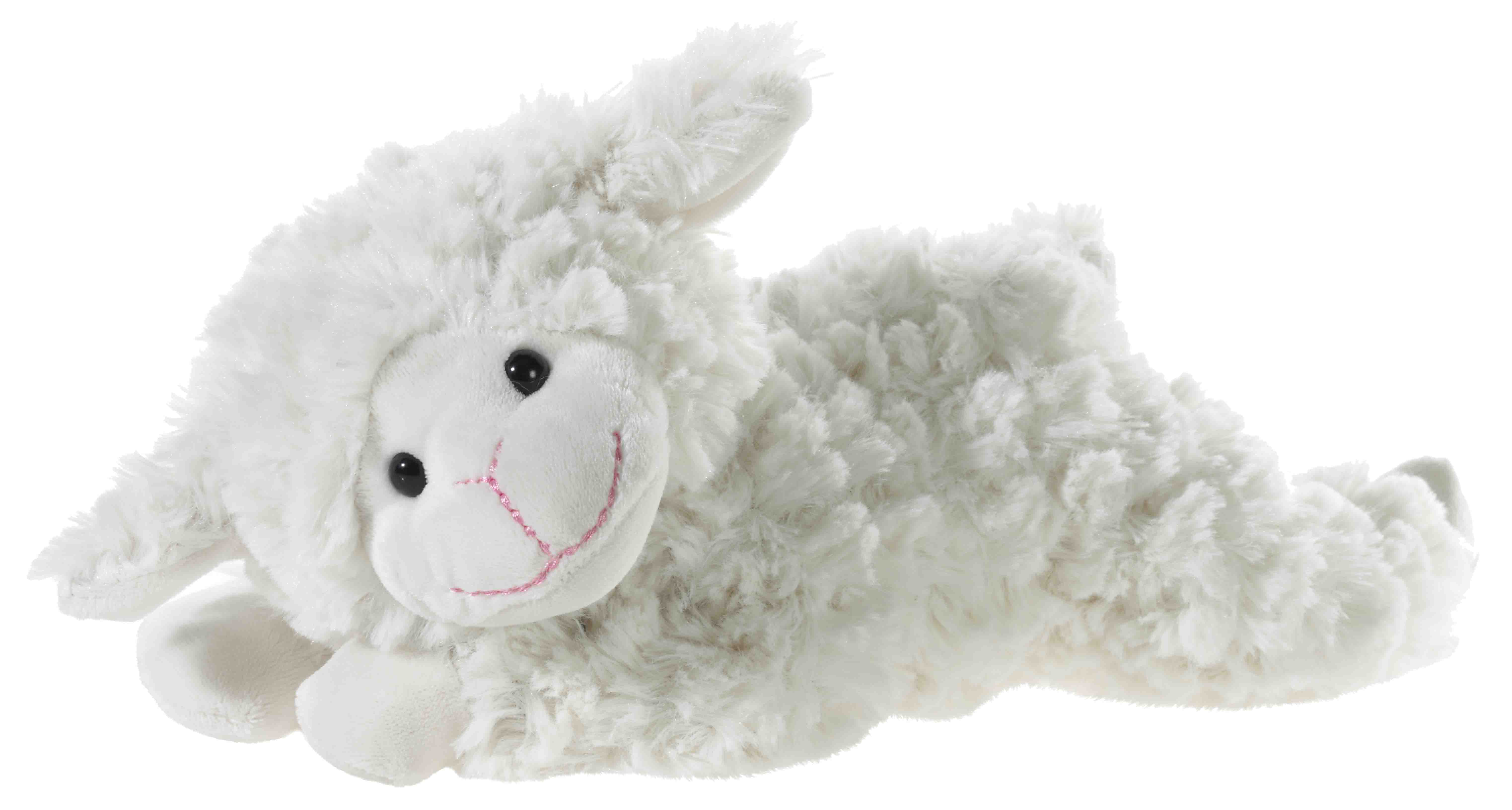 Heunec putziges, weißes Lamm liegend in 30cm Größe