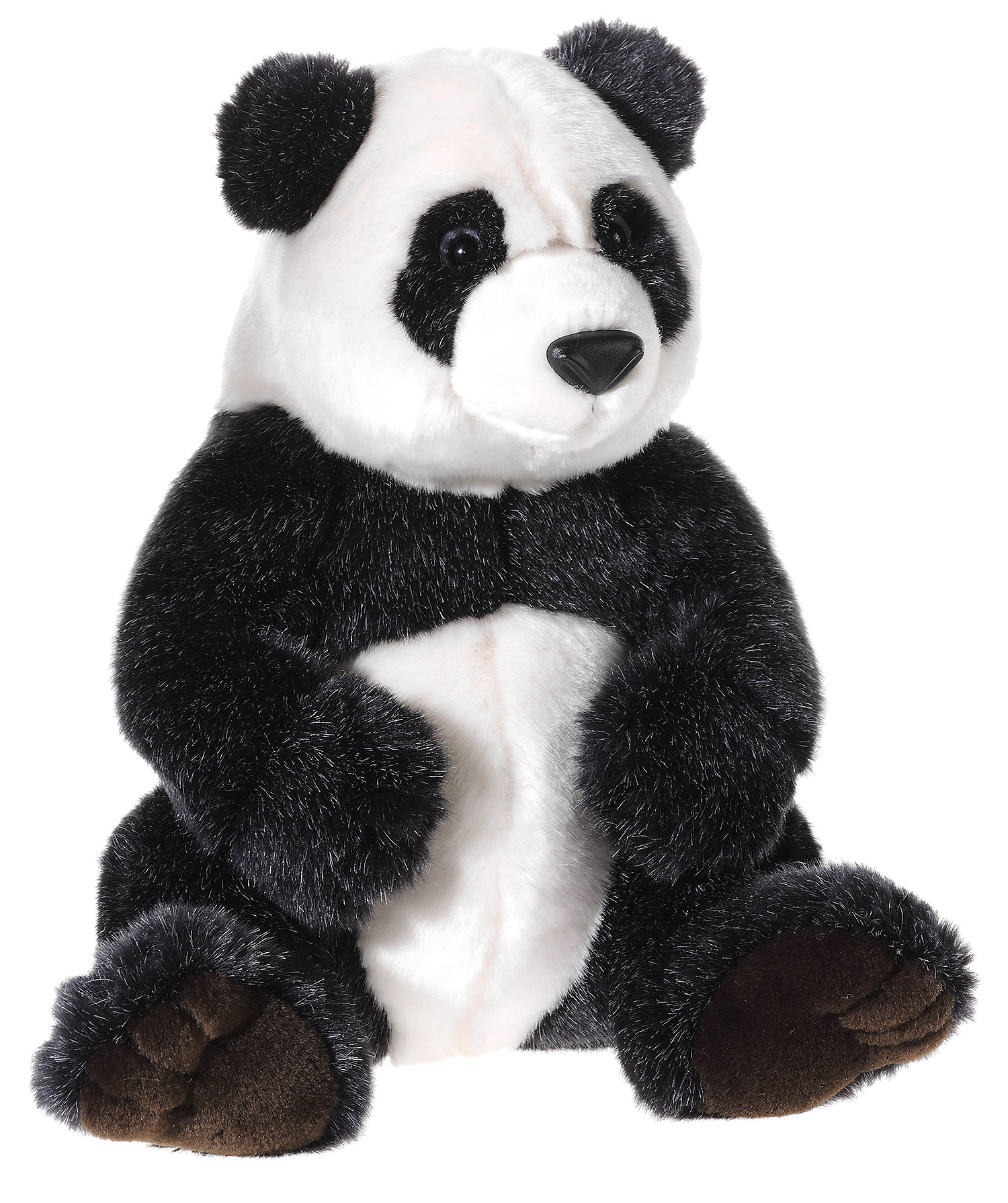 Heunec Pandabär aus der Misanimo Serie in 28cm Größe sitzend
