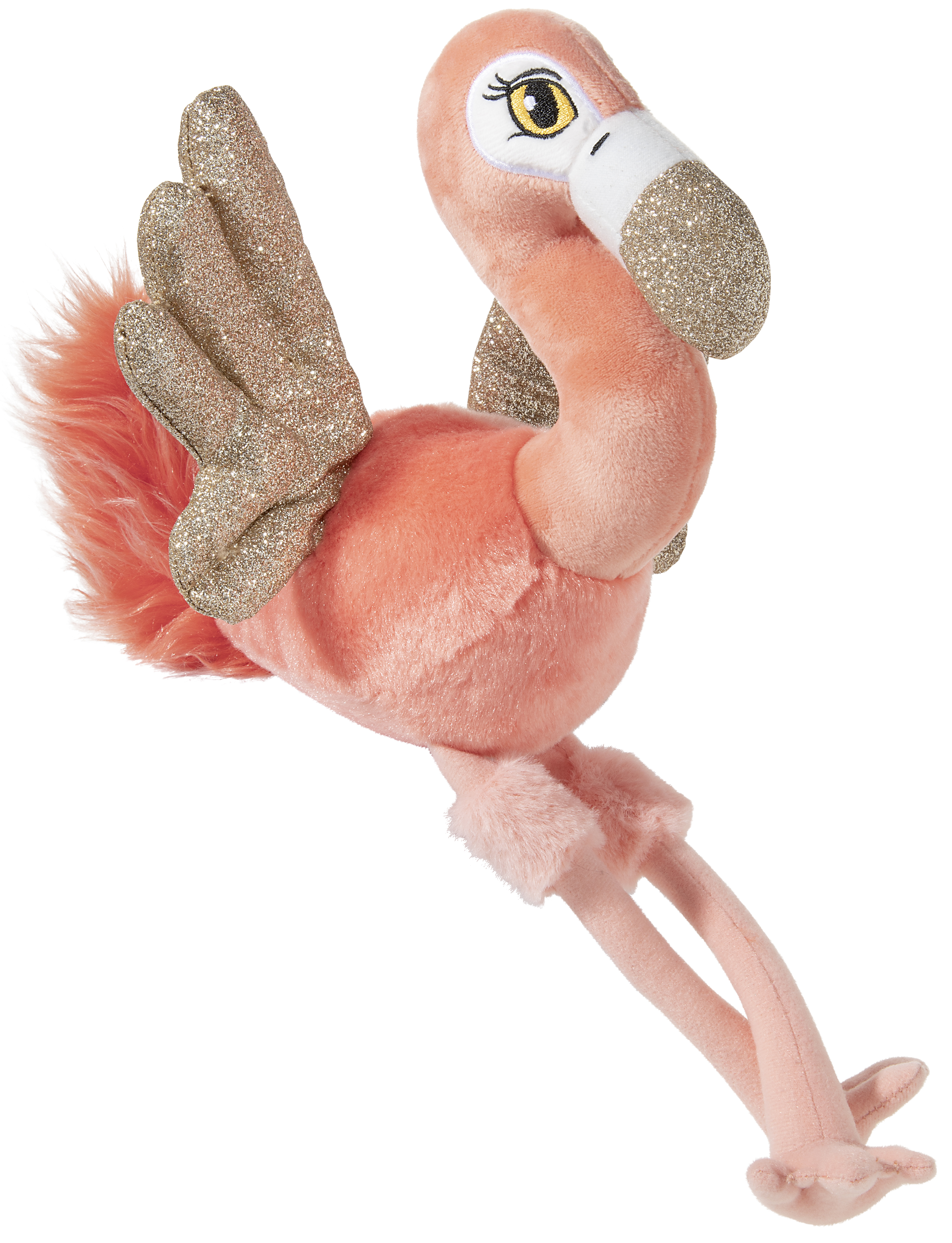 Heunec Flamingo mit goldenen Flügeln aus der Wings Serie in 25cm Größe