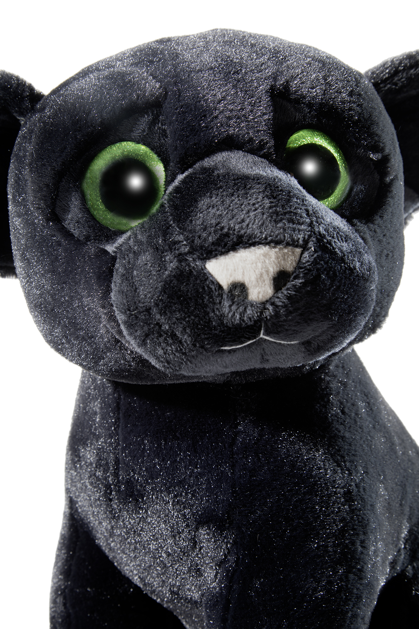 Heunec Panther sitzend in schwarz in 45cm Größe - Detailbild Gesicht