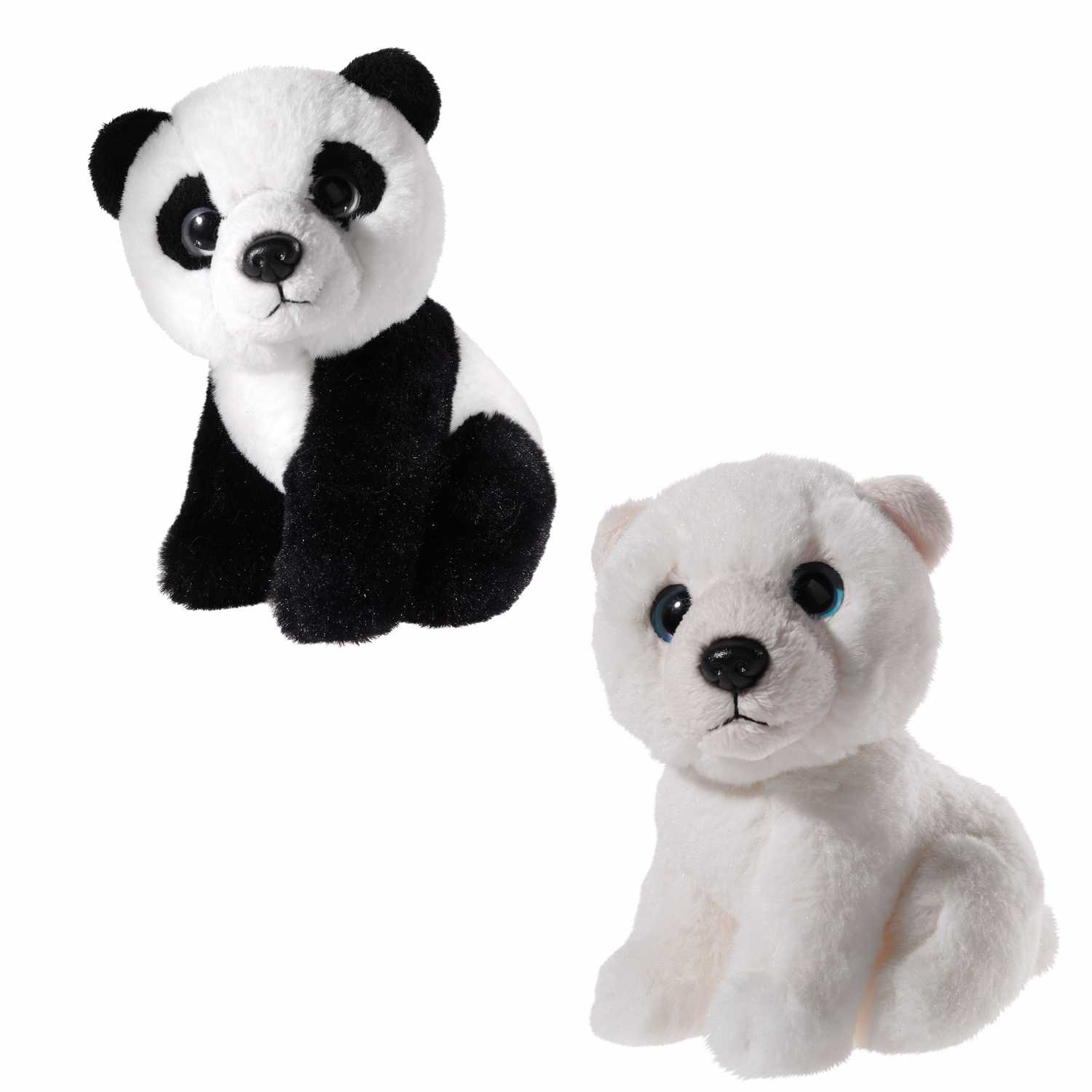 Heunec putziger Panda und Eisbär aus der Mini Mi Serie und 14cm Größe