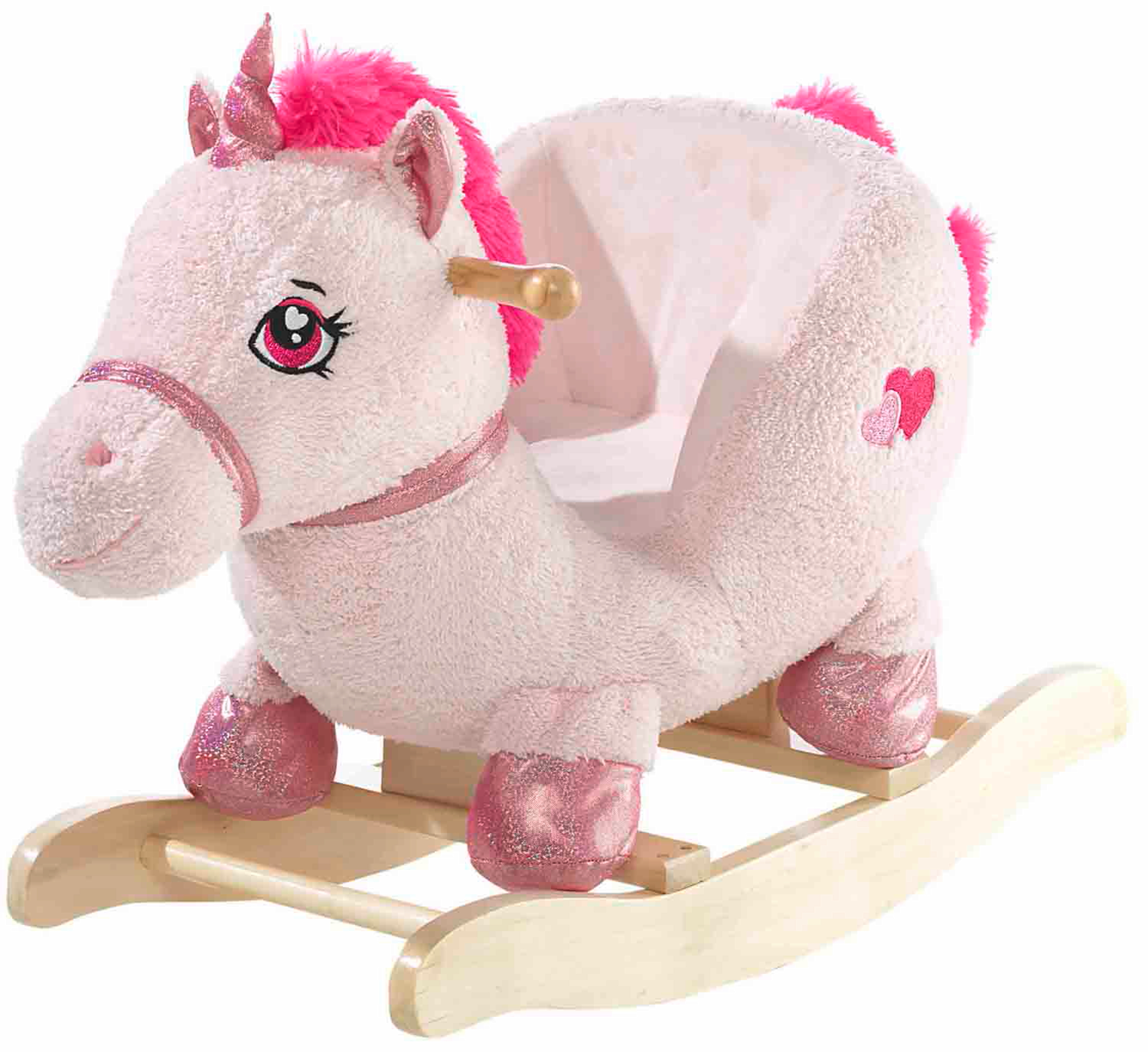 Heunec Kuscheltier Einhorn in der Farbe rosa