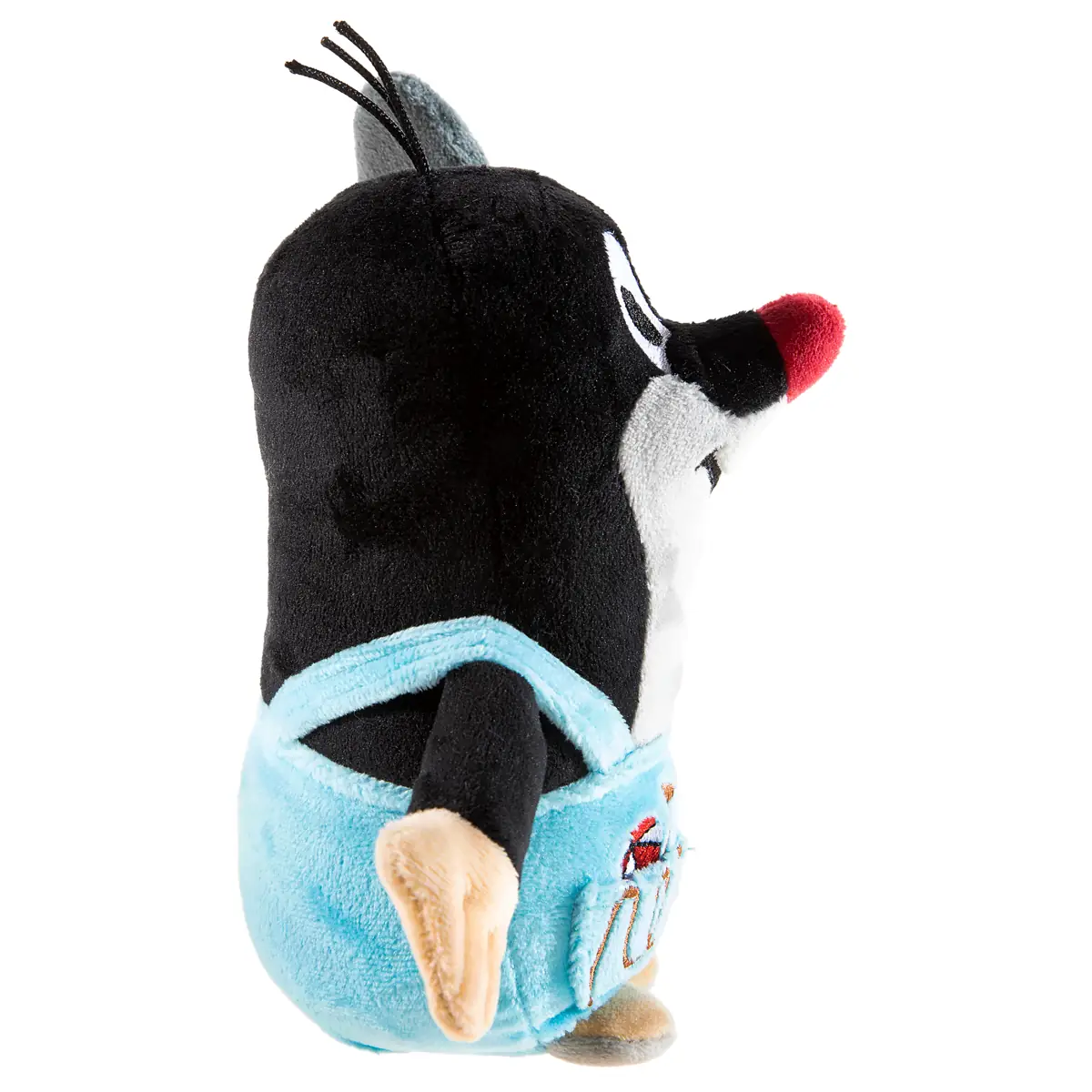 Der kleine Maulwurf Gärtner-Kuscheltier mit blauer Hose in 16 cm Seitenansicht