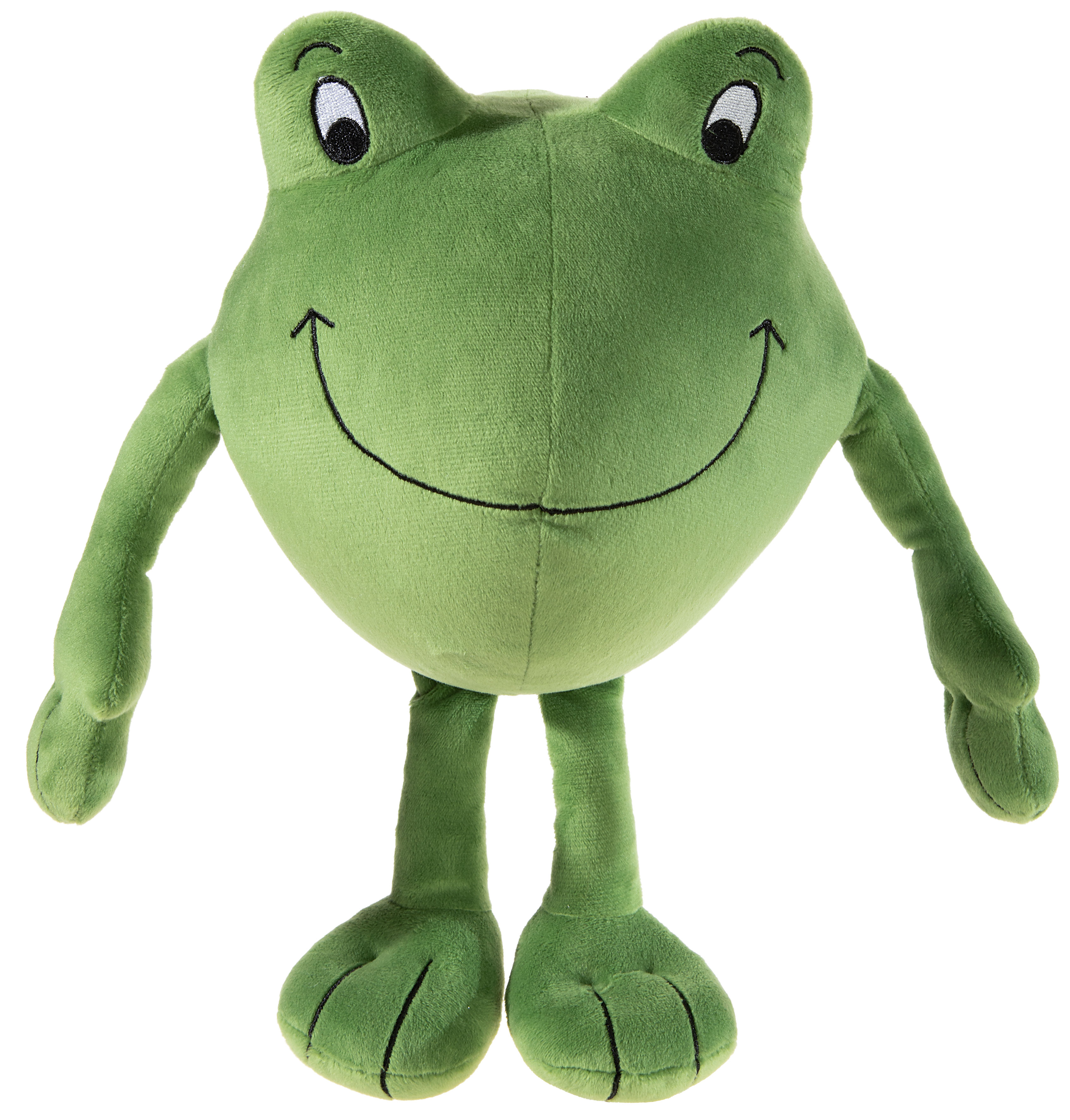 Günther Kastenfrosch Janosch 30 cm - Plüsch Kastenfrosch aus grünem Plüschmaterial mit gestickten Augen und Mund