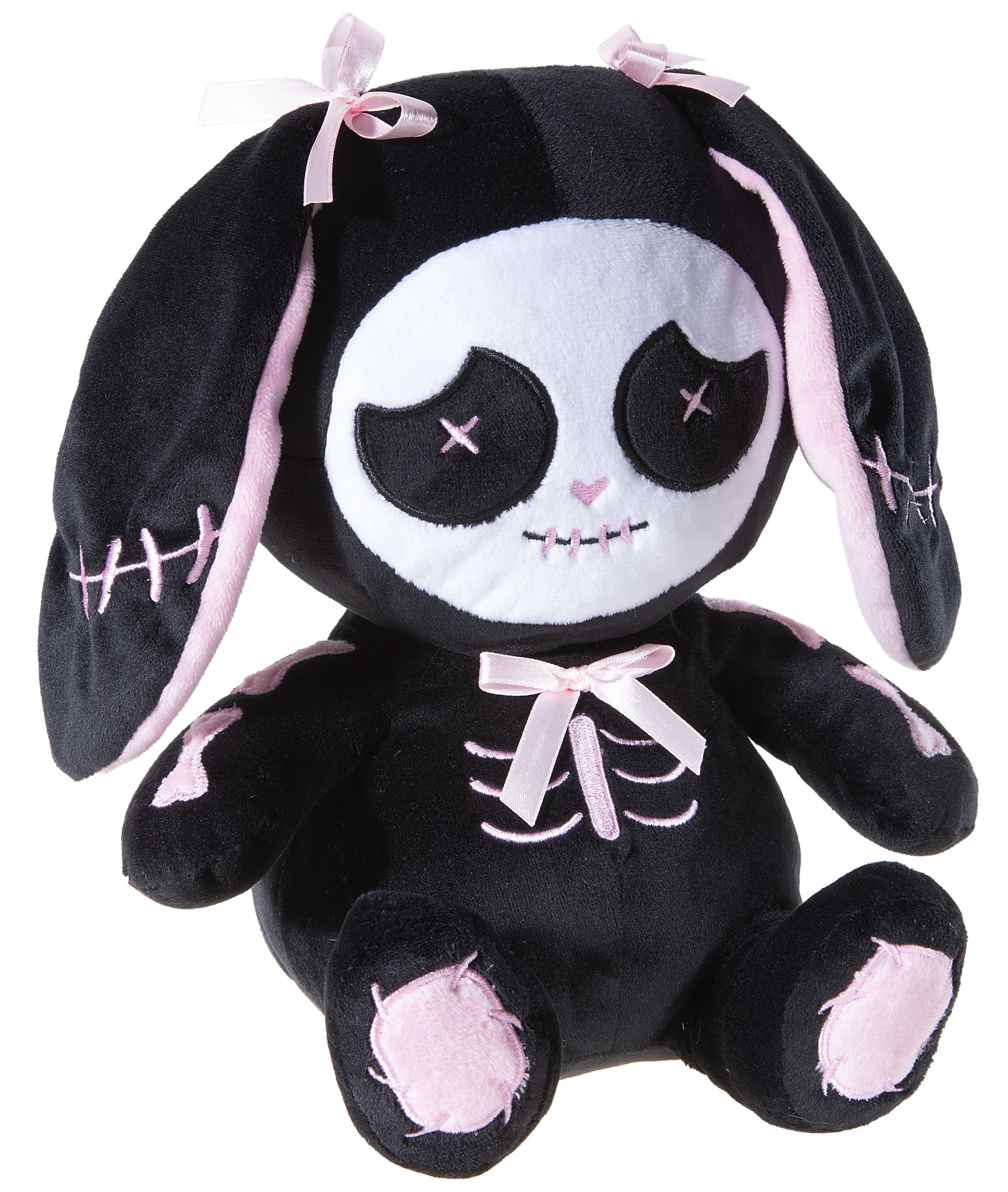 Bunny "Tammy" 25cm - Plüschhase in „Día de los Muertos“- (Tag der Toten) Stil - Schräge Ansicht