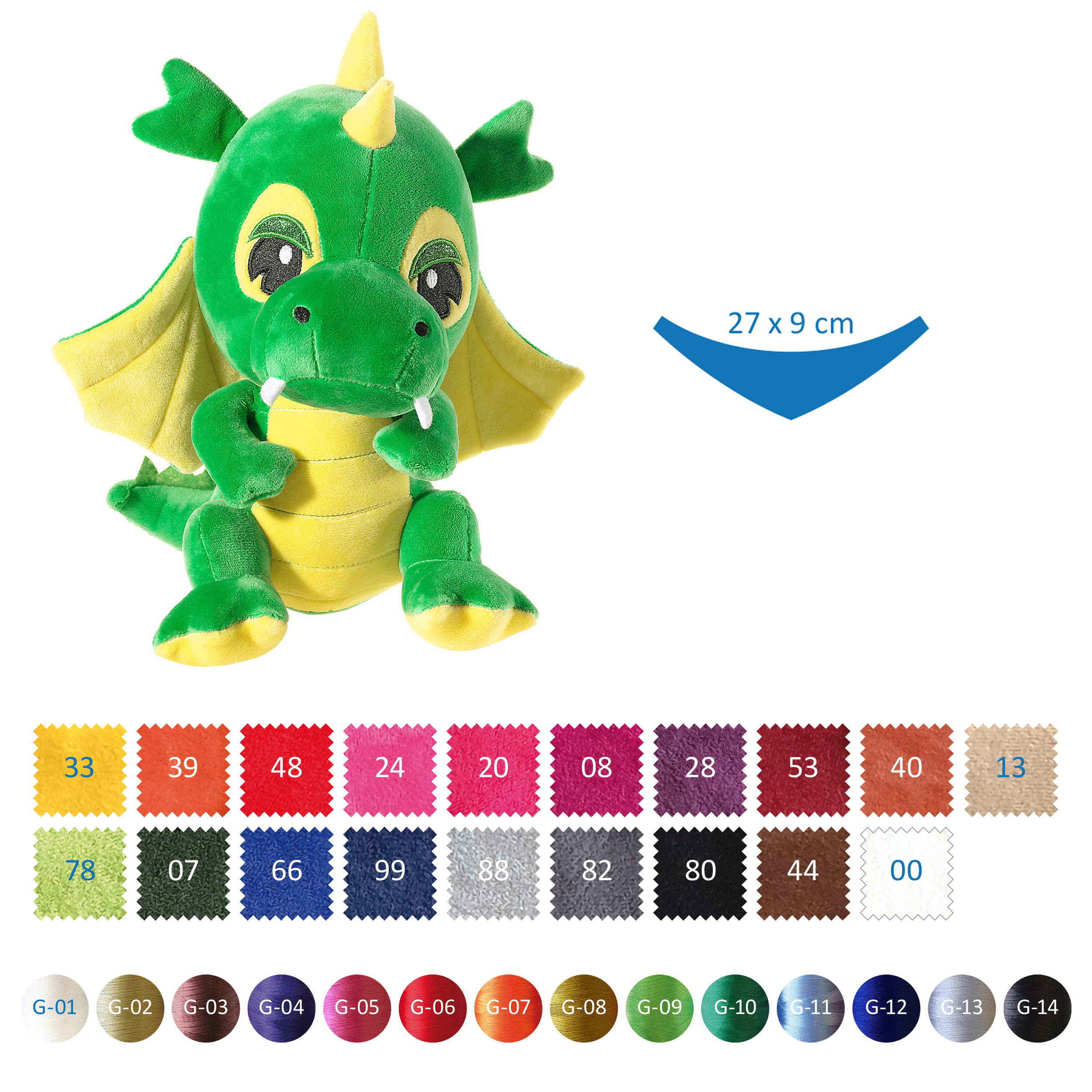 Drache Knuffi individuell 25cm