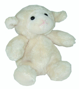 Weiches Plüsch-Lamm für Kinder Kuschelweiches weißes Plüsch-Lamm mit schwarzen Augen