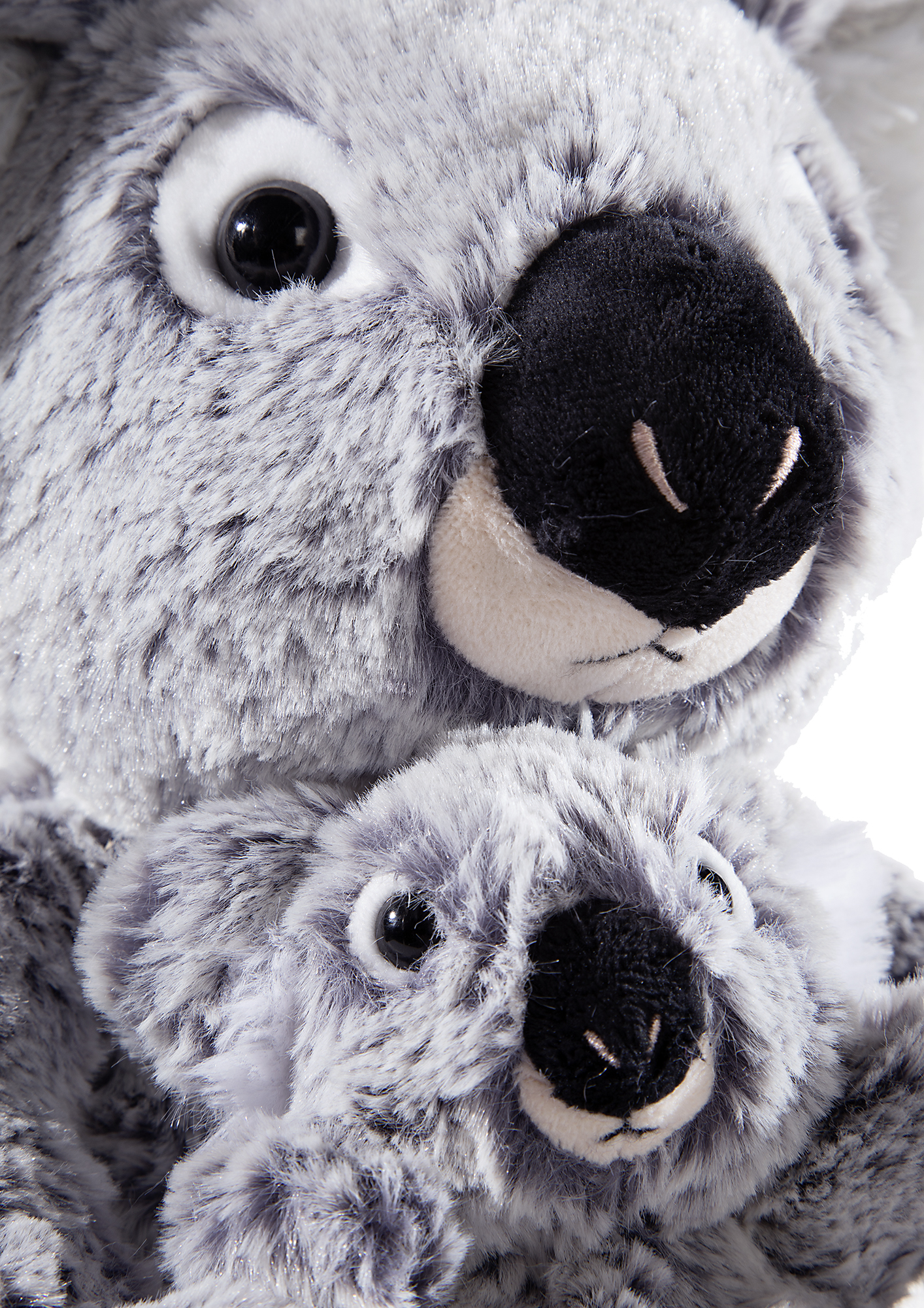 Heunec Koala Bär mit Kind aus der Misanimo Serie in 27cm Größe - Detailbild Gesichter