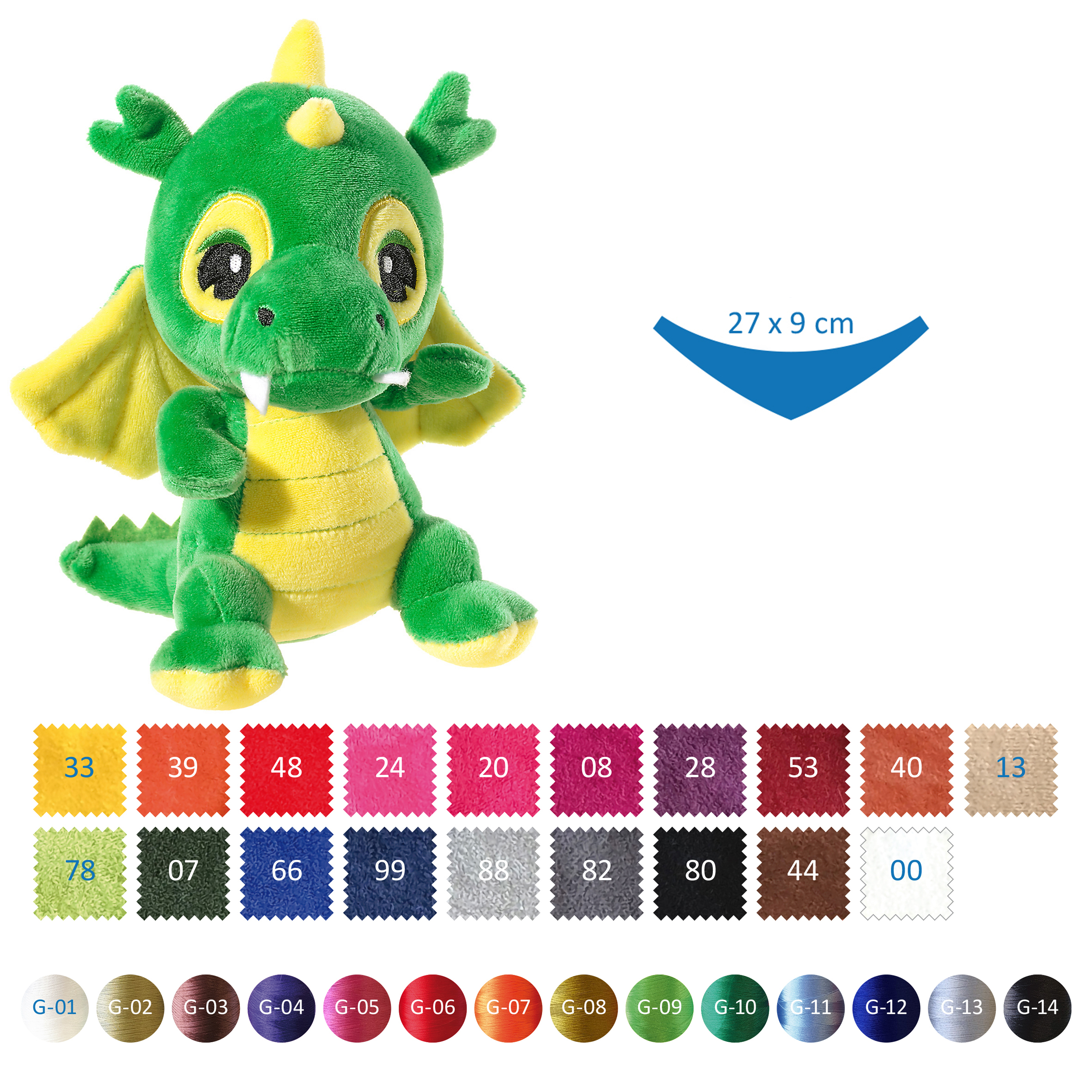 Drache Knuffi individuell 15cm